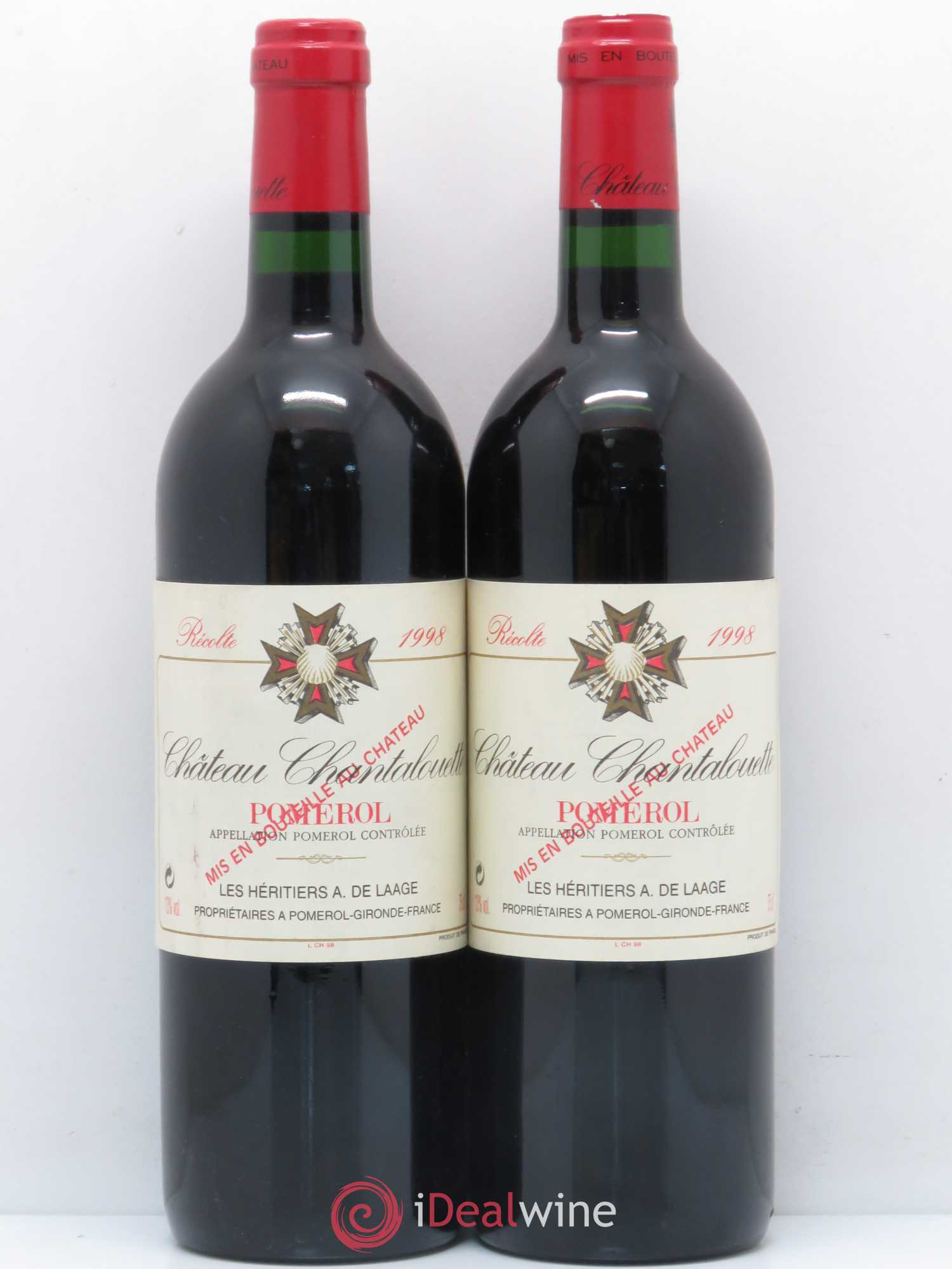 Pomerol Château Chantelouette 1998 - Posten von 2 Flaschen - 0