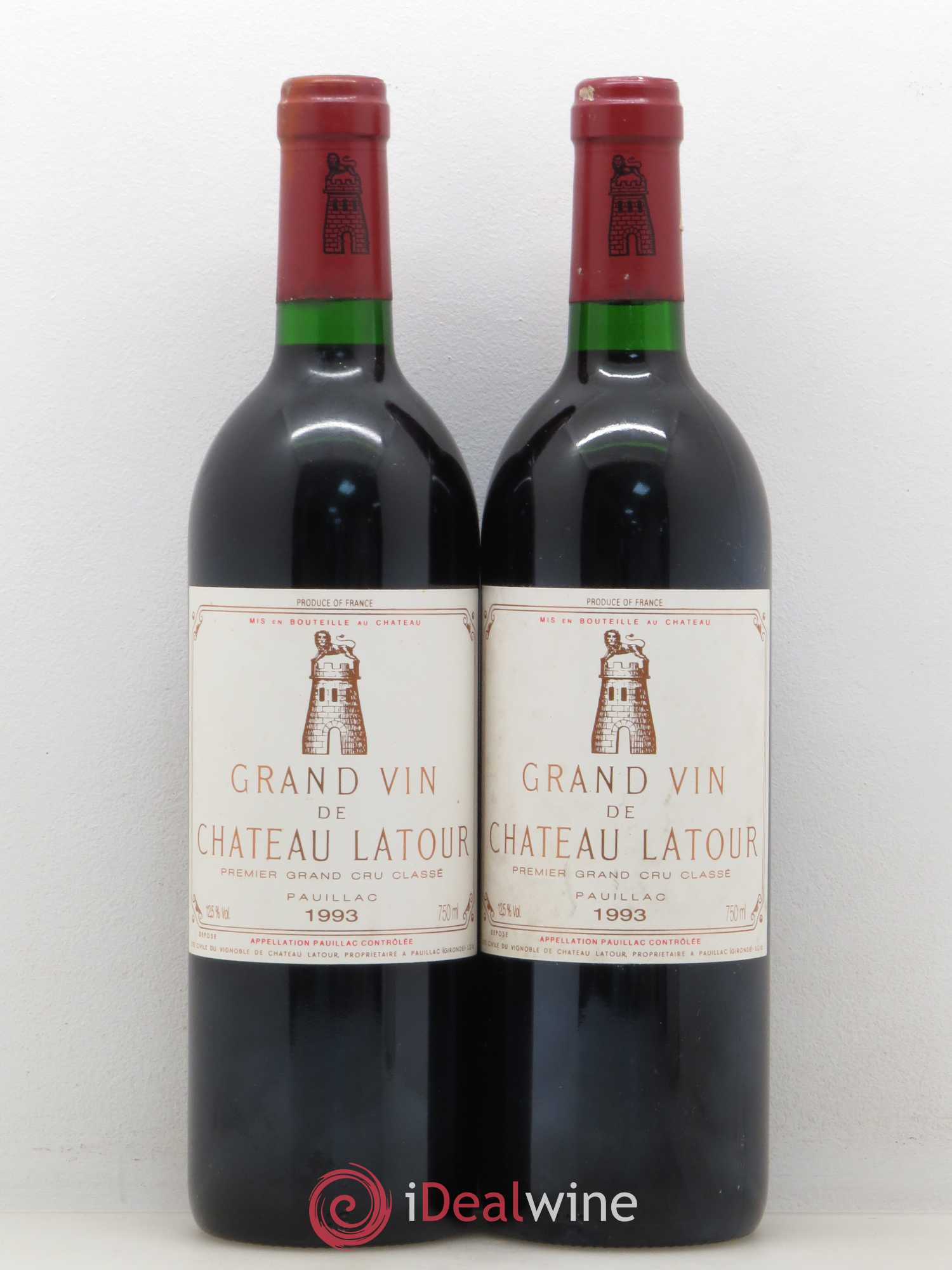 Château Latour 1er Grand Cru Classé 1993 - Lot de 2 bouteilles - 0