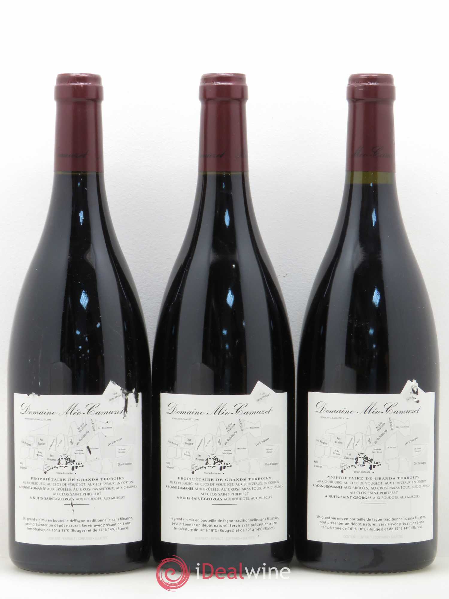 Corton Grand Cru Clos Rognet Méo-Camuzet (Domaine) 2005 - Lot de 3 bouteilles - 1
