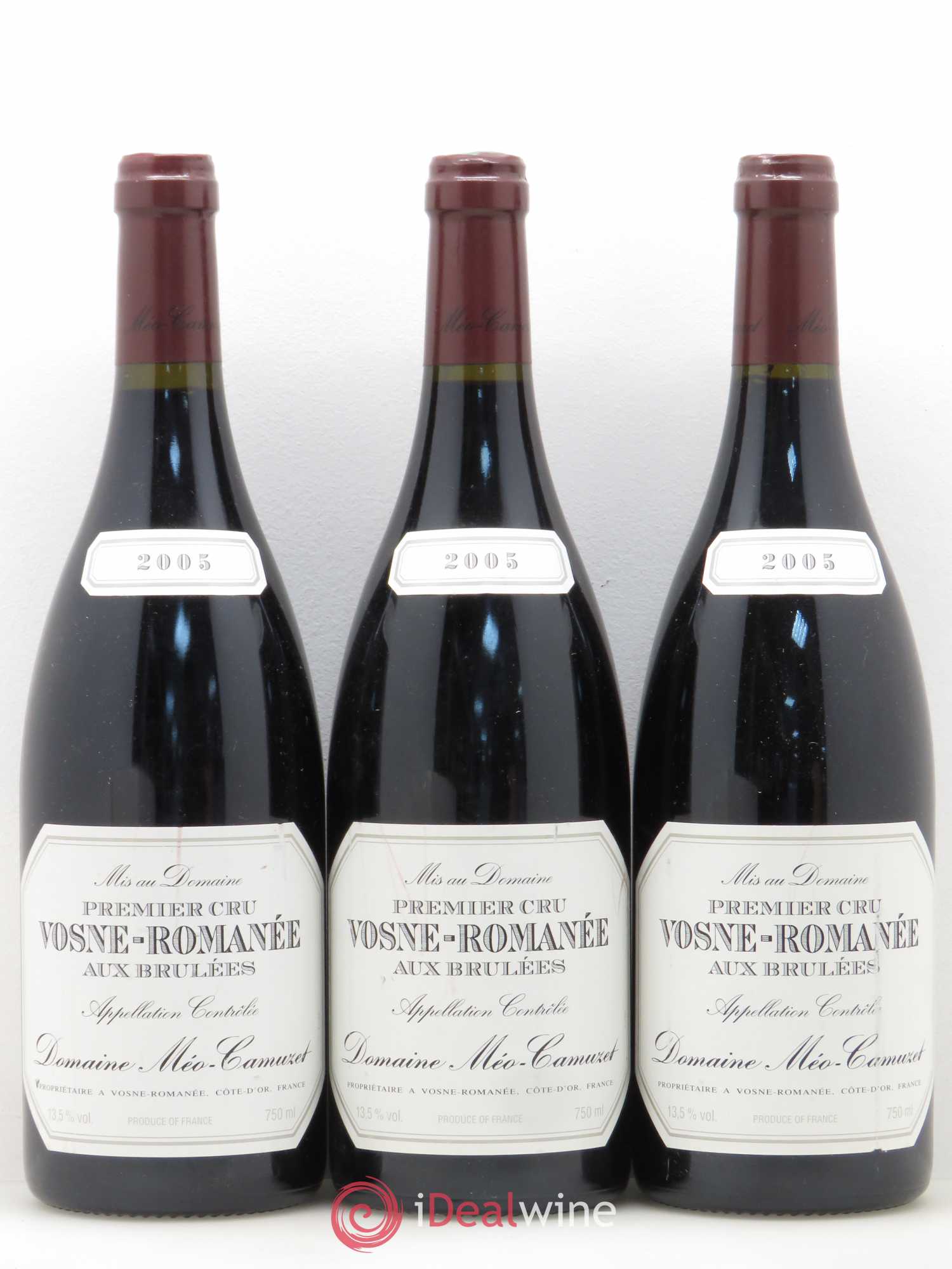 Vosne-Romanée 1er Cru Aux Brûlées Méo-Camuzet (Domaine) 2005 - Lot de 3 bouteilles - 0