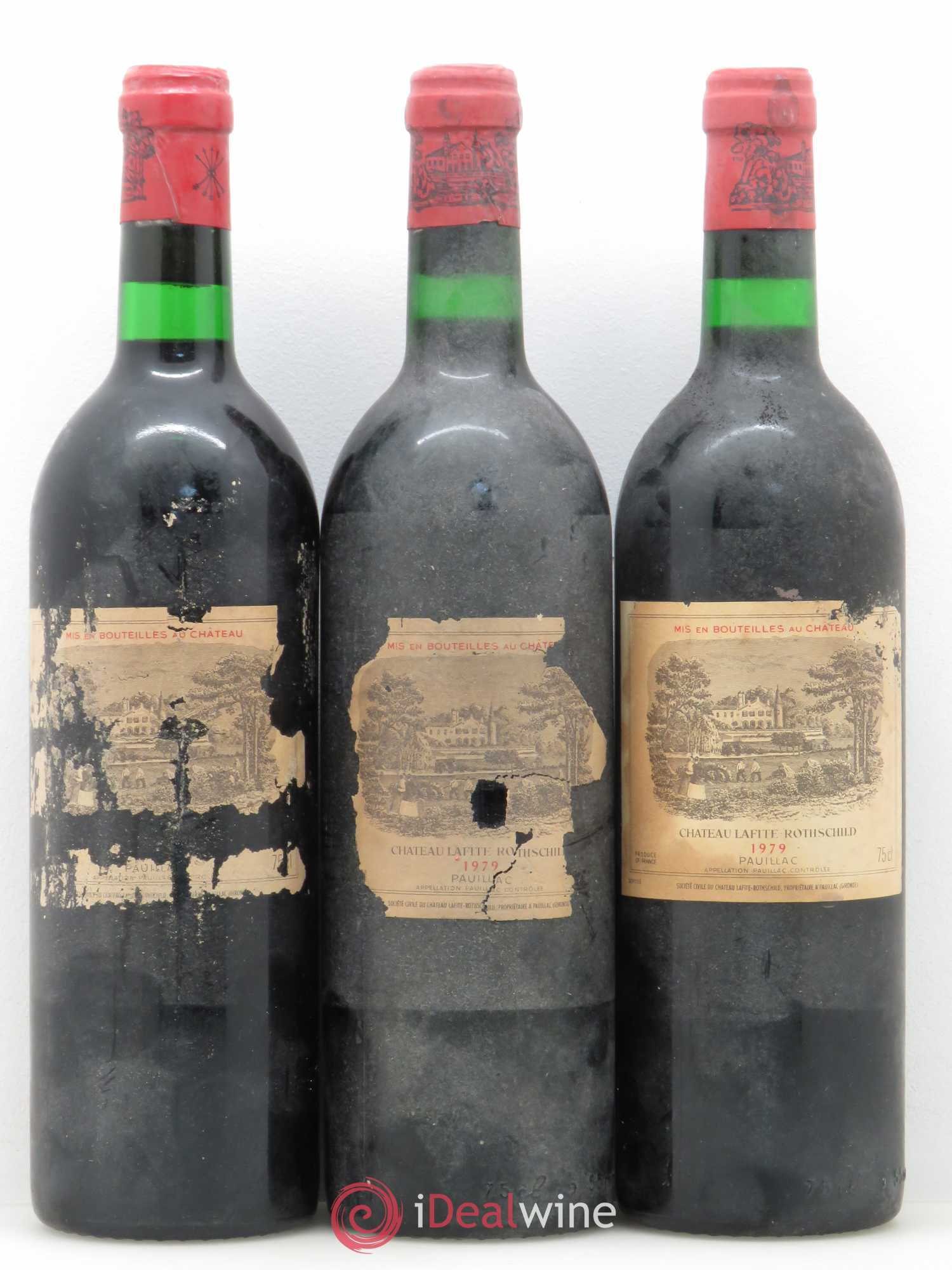 Château Lafite Rothschild 1er Grand Cru Classé 1979 - Lot de 3 bouteilles - 0