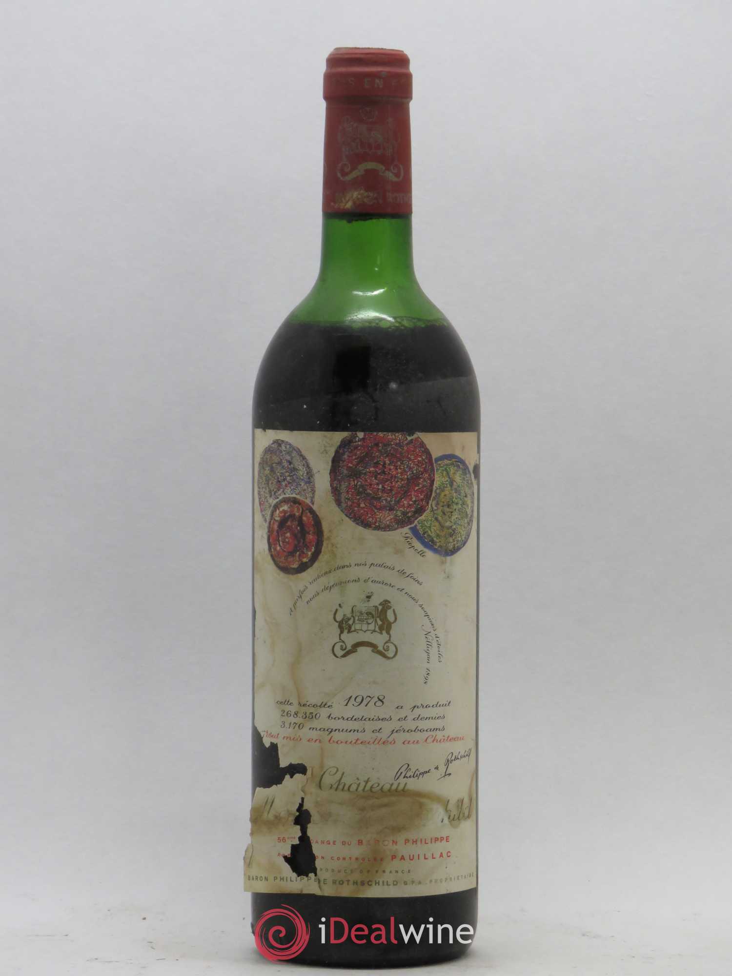Château Mouton Rothschild 1er Grand Cru Classé 1978 - Lot de 1 bouteille - 0