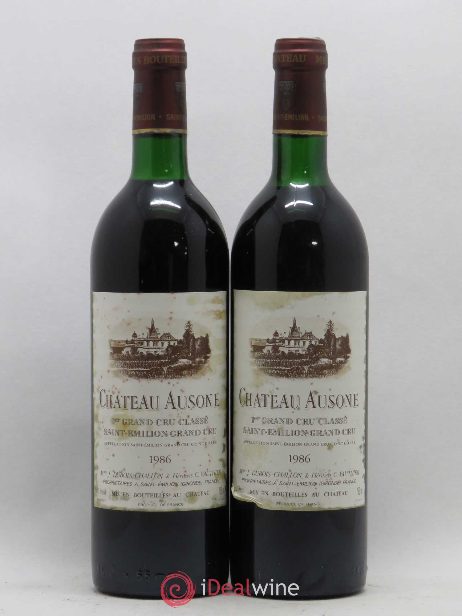 Château Ausone 1er Grand Cru Classé A 1986 - Lot de 2 bouteilles - 0