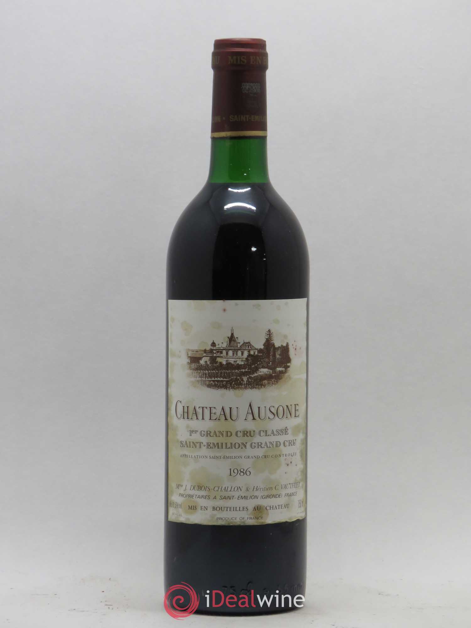 Château Ausone 1er Grand Cru Classé A 1986 - Lot de 1 bouteille - 0