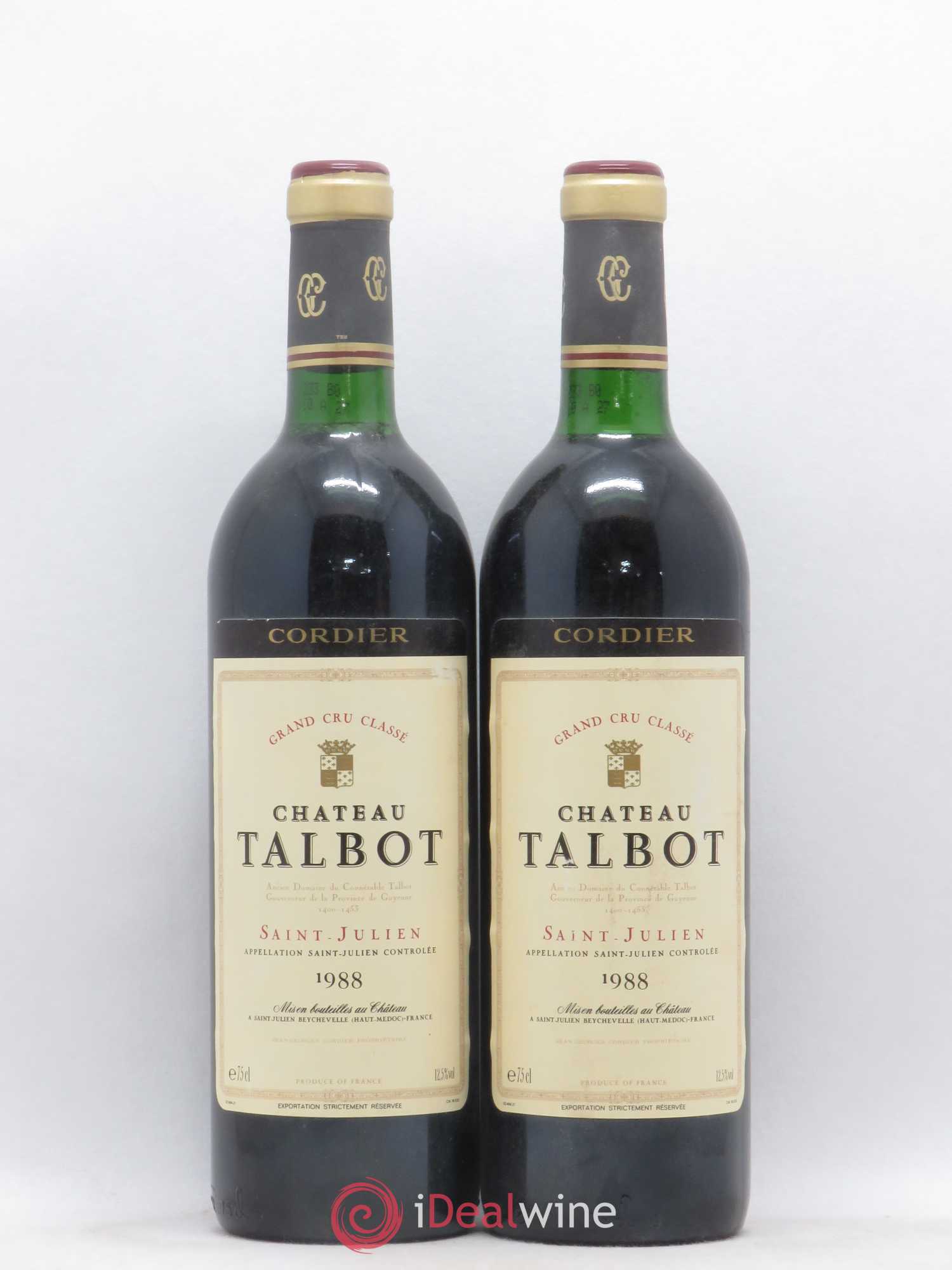 Château Talbot 4ème Grand Cru Classé 1988 - Lot de 5 bouteilles - 2