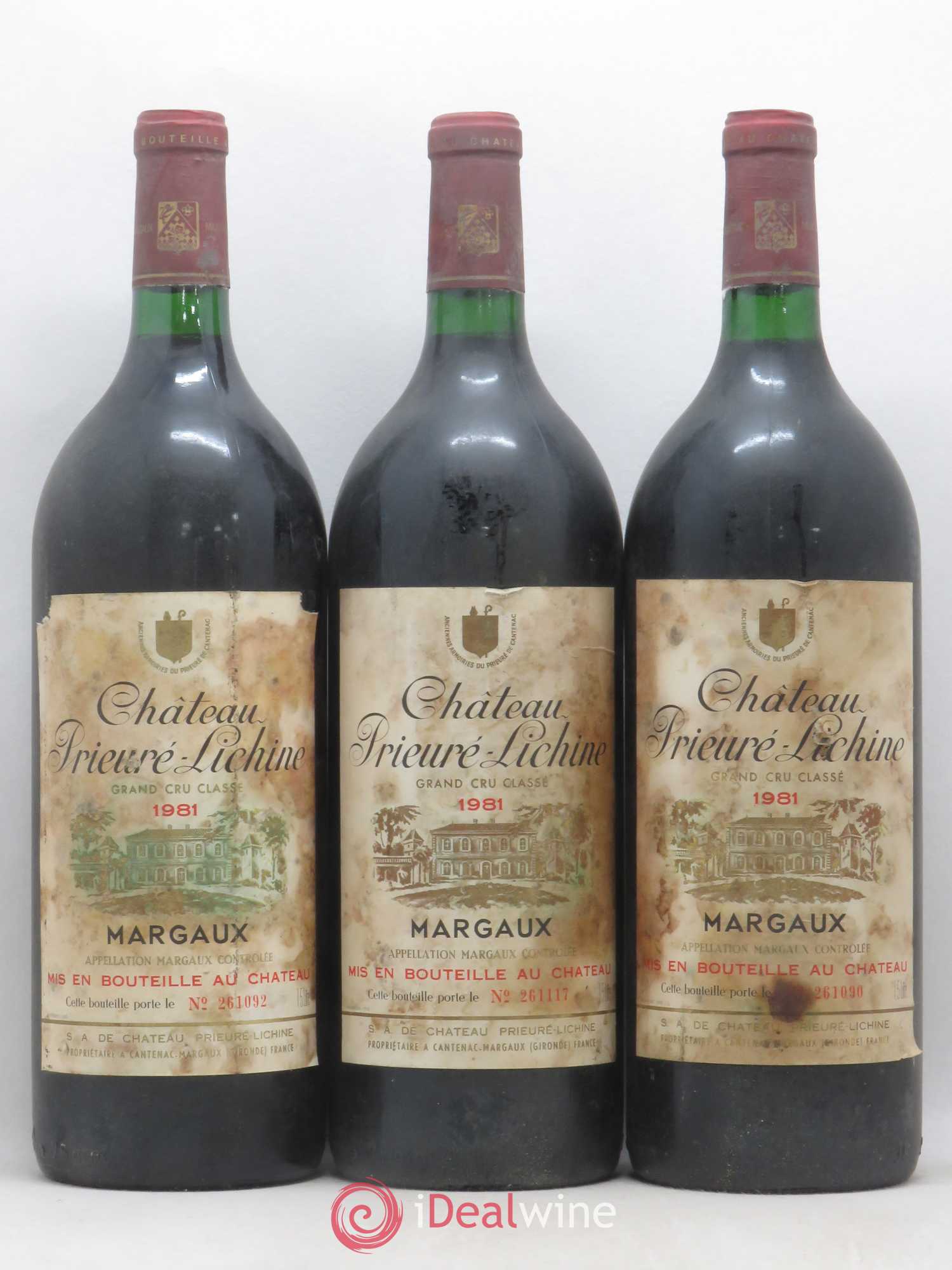 Château Prieuré Lichine 4ème Grand Cru Classé 1981 - Lot de 3 magnums - 0