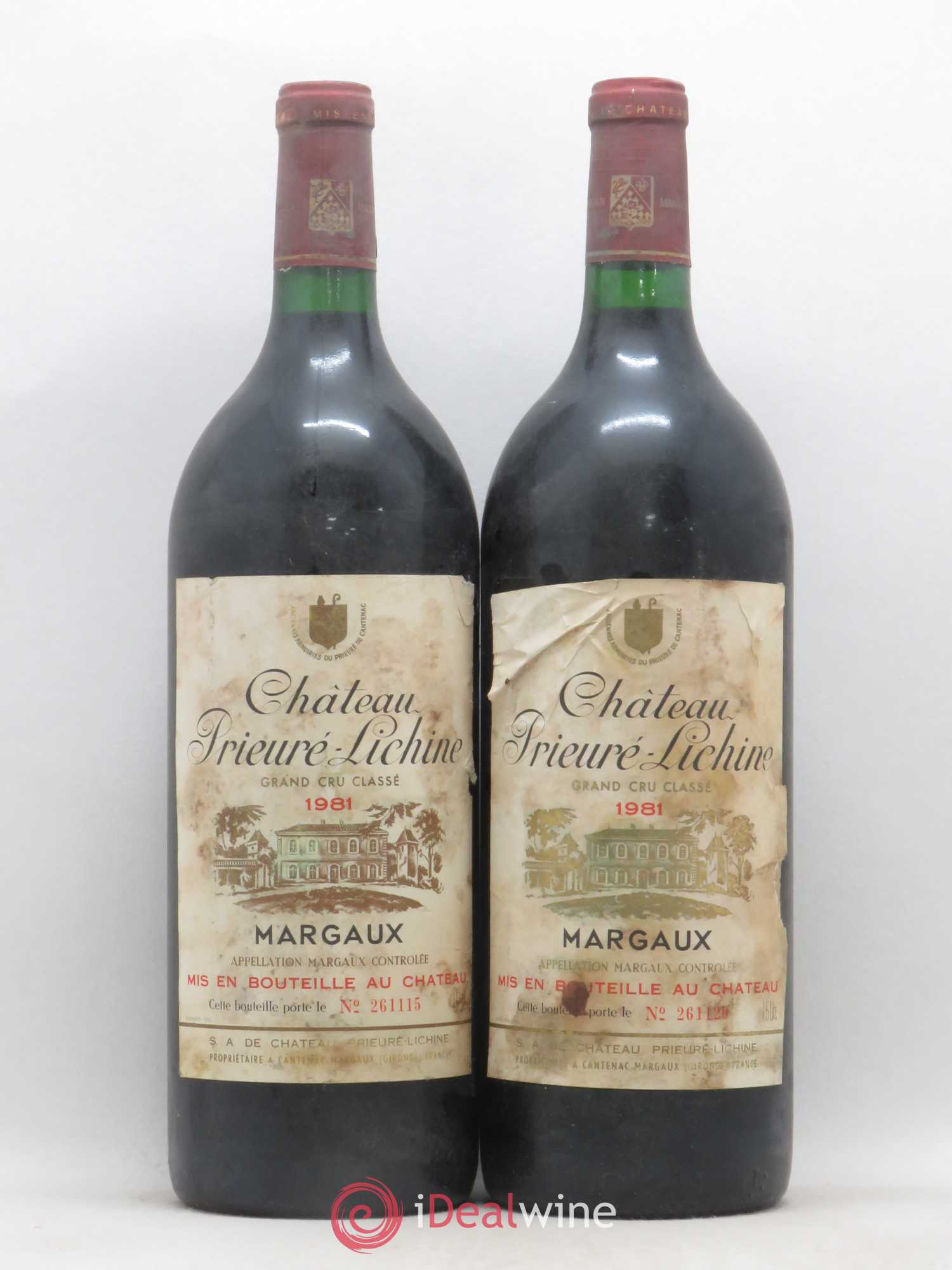 Château Prieuré Lichine 4ème Grand Cru Classé 1981 - Lot de 2 magnums - 0