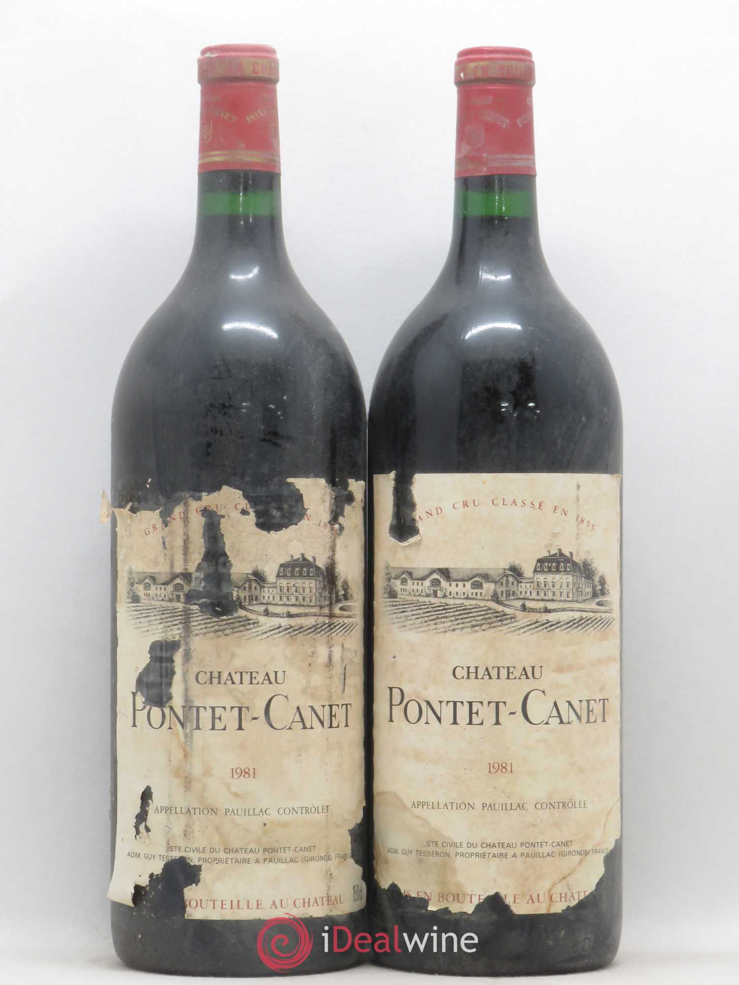 Château Pontet Canet 5ème Grand Cru Classé 1981 - Lot de 2 magnums - 0