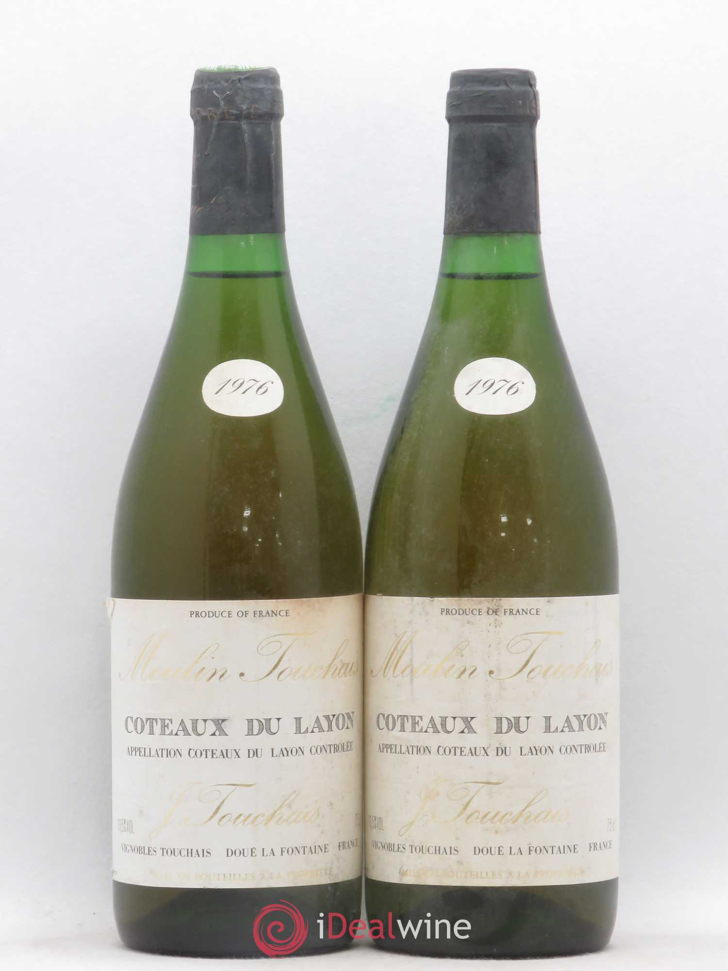 Coteaux du Layon Moulin Touchais 1976 - Lotto di 2 bottiglie - 0