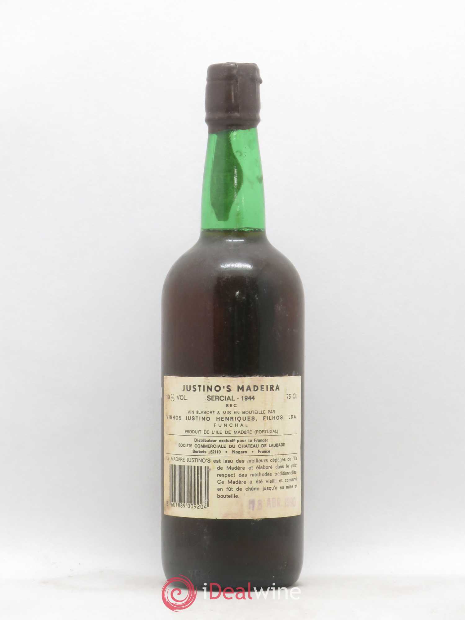 Madère Serial Justino Henriques 1944 - Posten von 1 Flasche - 1