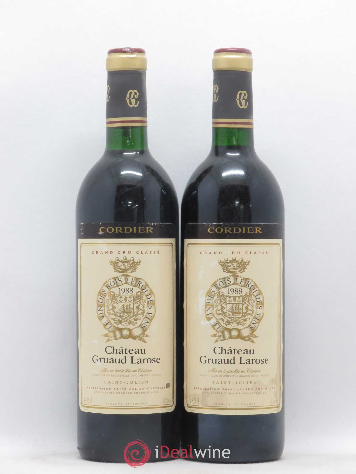 Château Gruaud Larose 2ème Grand Cru Classé 1988 - Lot de 2 bouteilles - 0