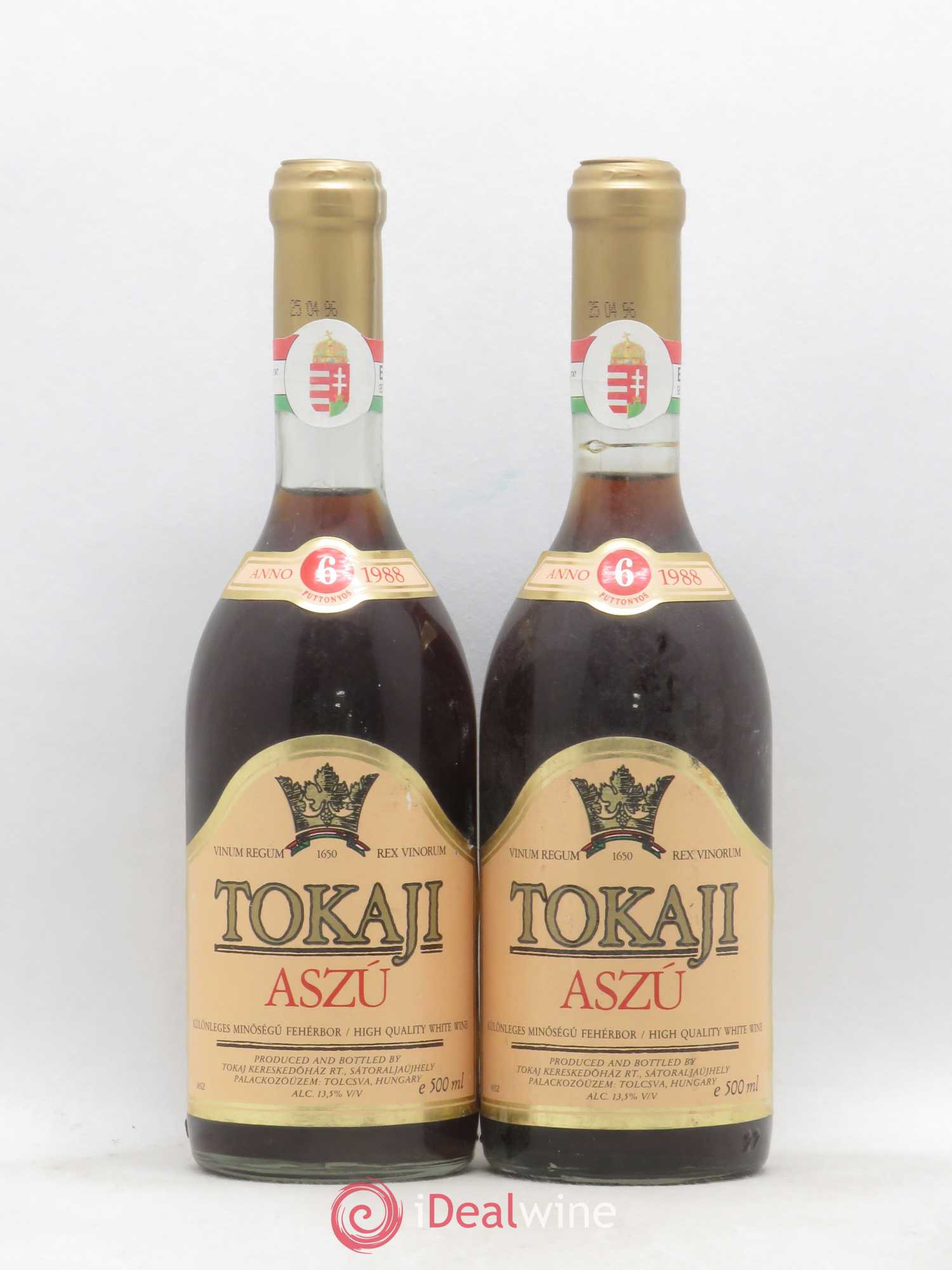 Tokaji Kereskedohaz Satoraljaujbely 6 Puttonyos 1988 - Lotto di 2 bottiglie - 0