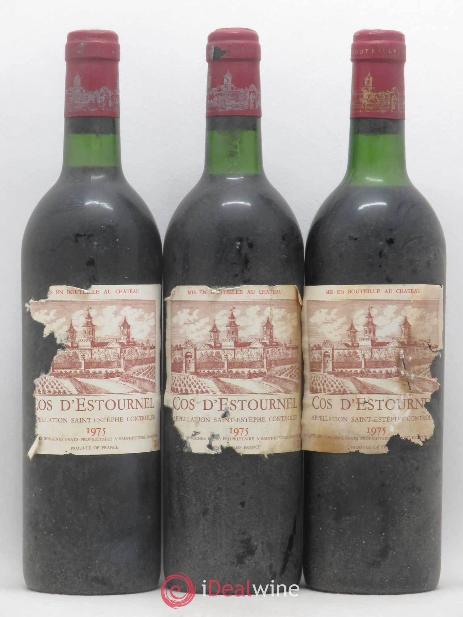 Cos d'Estournel 2ème Grand Cru Classé 1975 - Lot de 3 bouteilles - 0