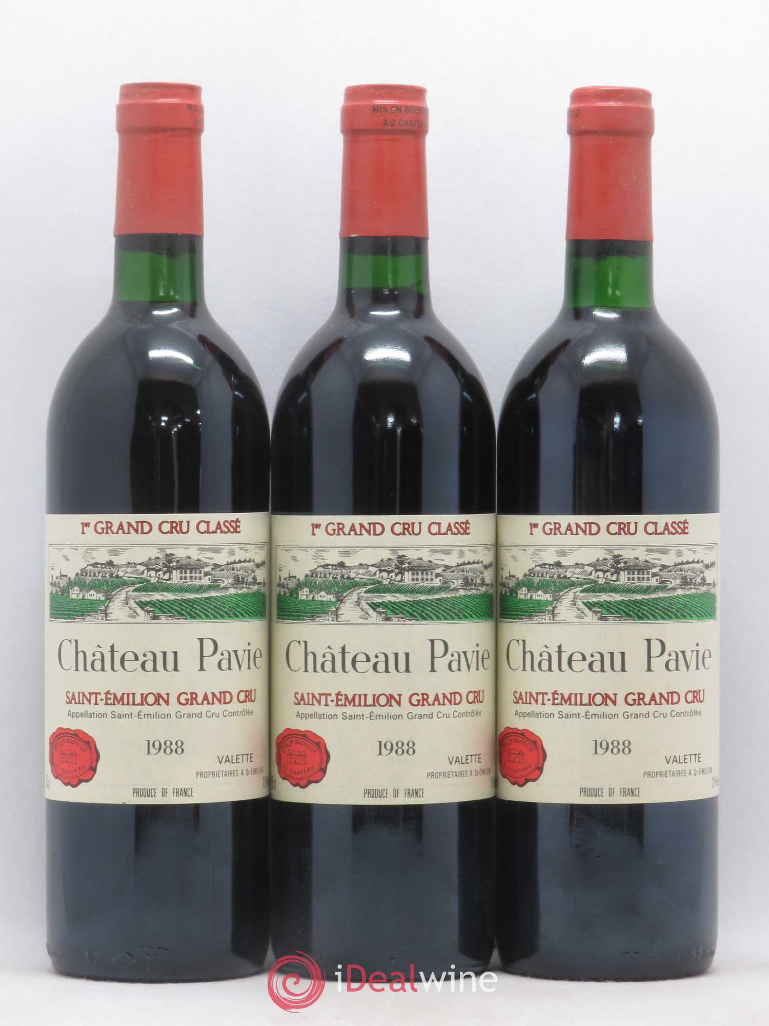 Château Pavie 1er Grand Cru Classé A 1988 - Lot de 3 bouteilles - 0