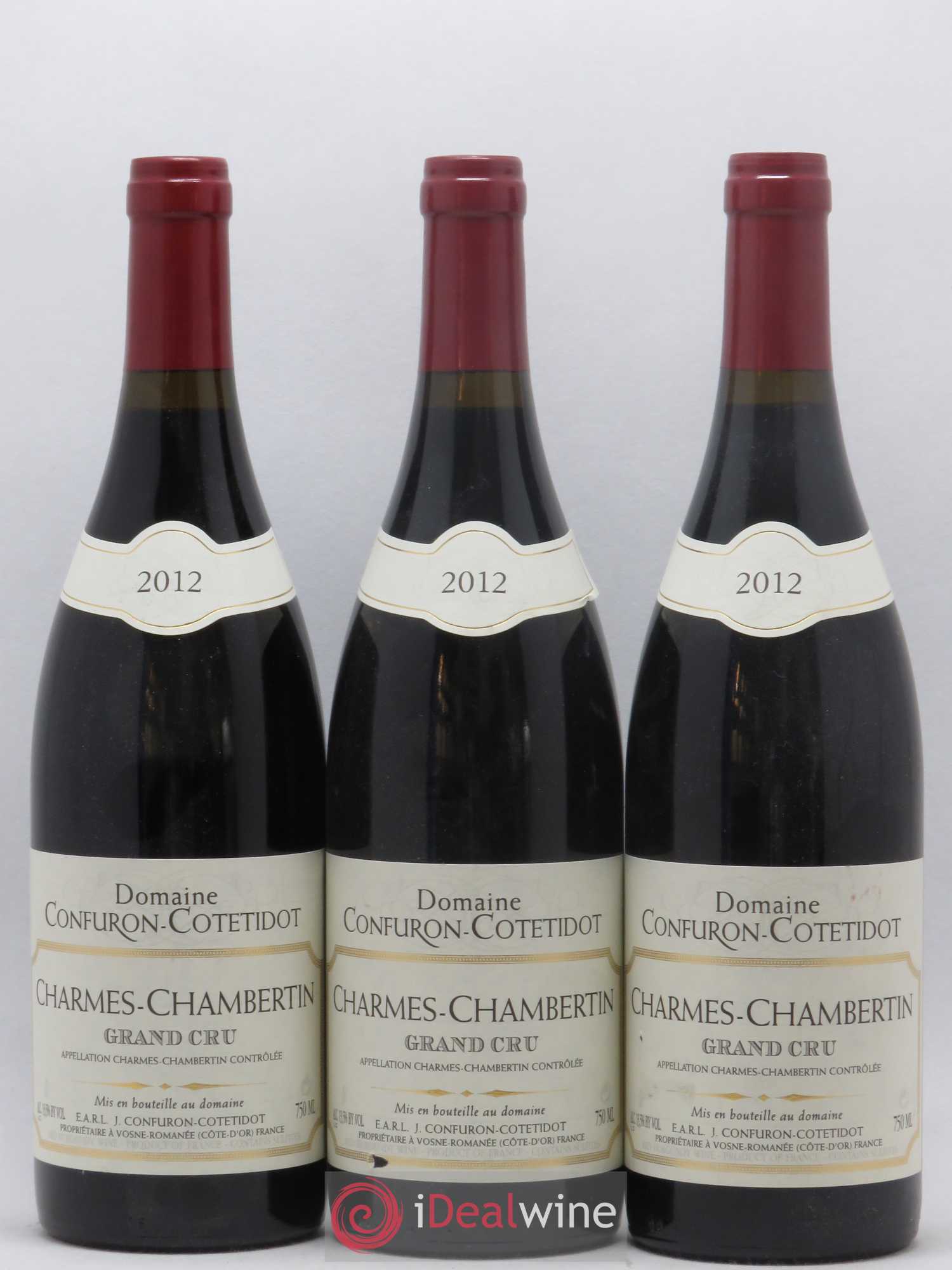 Charmes-Chambertin Grand Cru Confuron-Cotetidot 2012 - Lot de 3 bouteilles - 0
