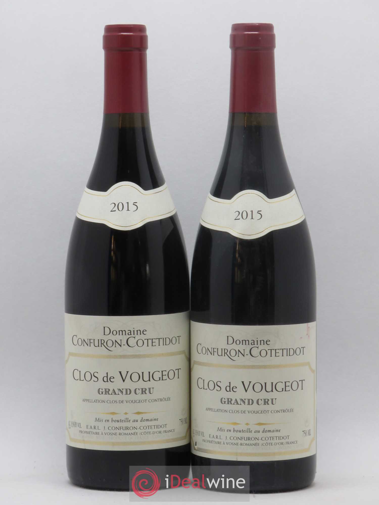 Clos de Vougeot Grand Cru Confuron-Cotetidot 2015 - Lot de 2 bouteilles - 0