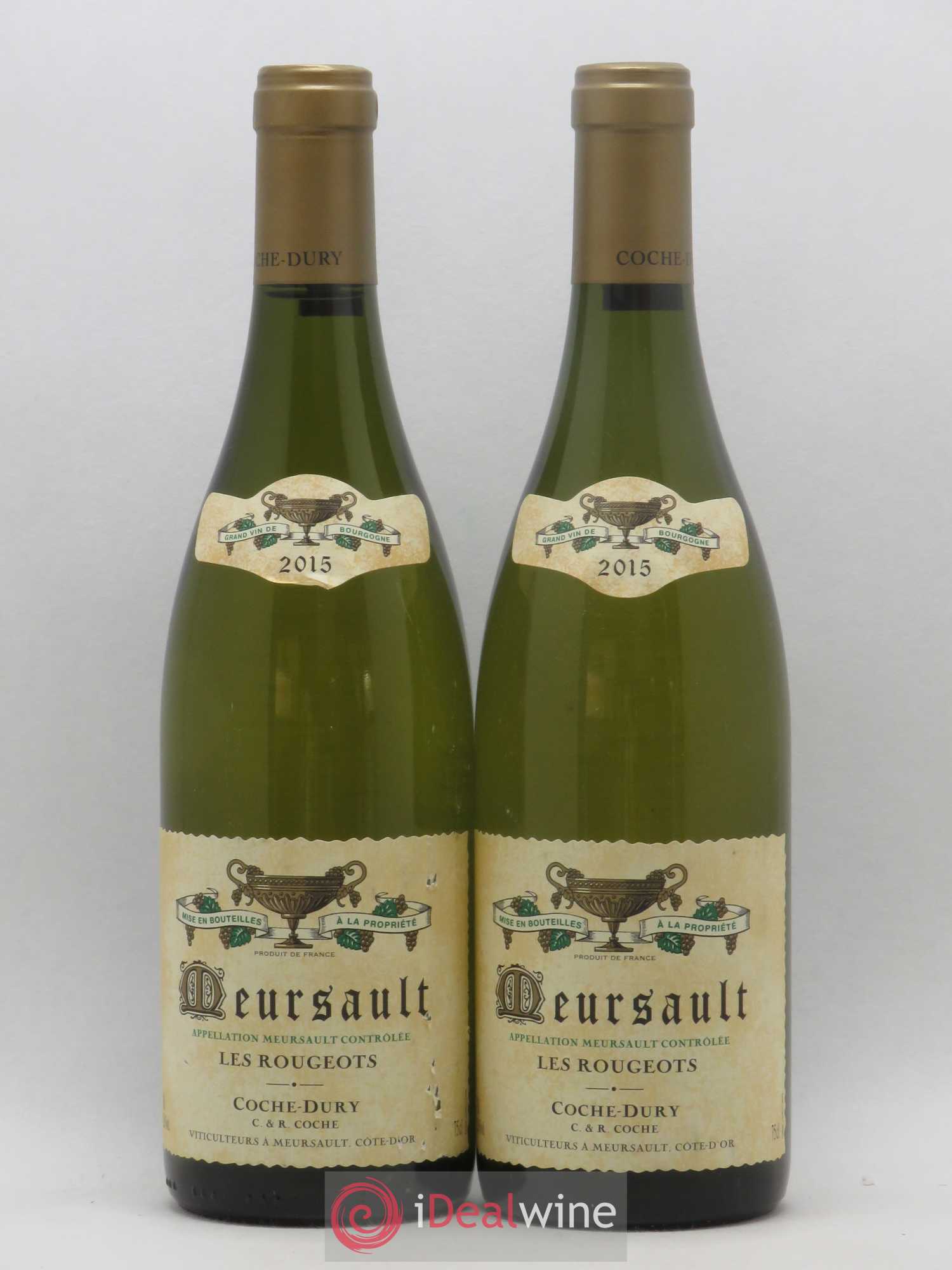 Meursault Les Rougeots Coche Dury (Domaine) 2015 - Lot de 2 bouteilles - 0