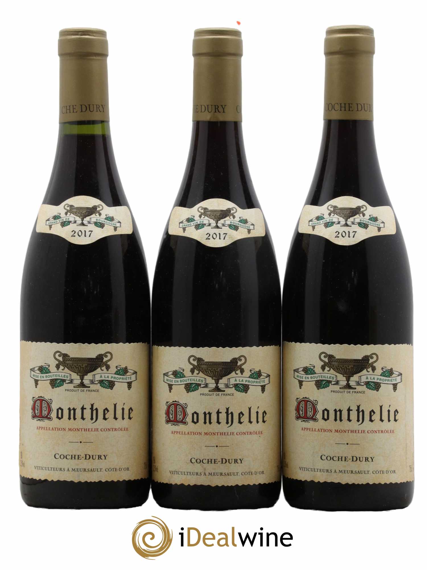 Monthélie Coche Dury (Domaine) 2017 - Lot de 3 bouteilles - 0