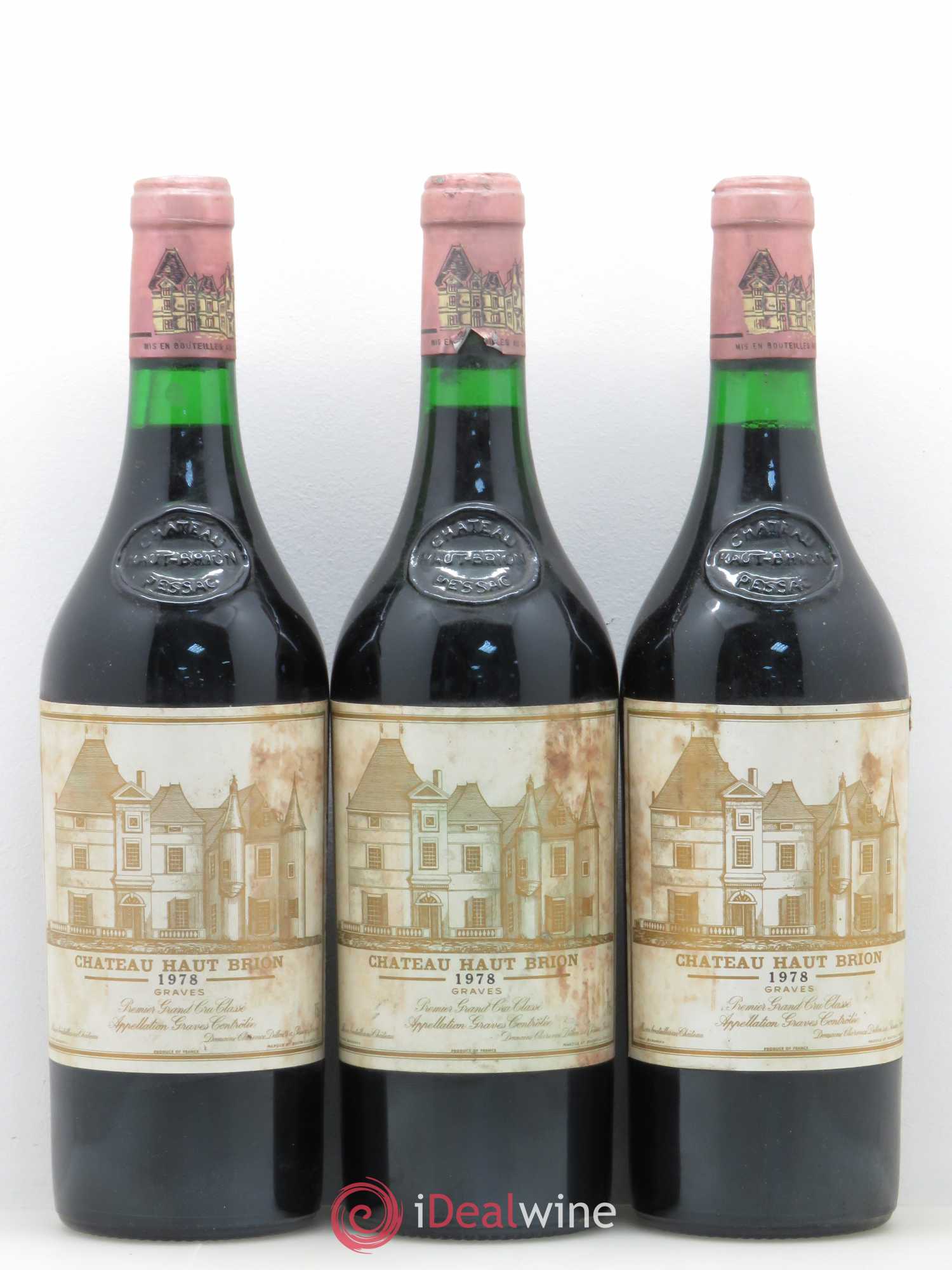 Château Haut Brion 1er Grand Cru Classé 1978 - Lot de 3 bouteilles - 0