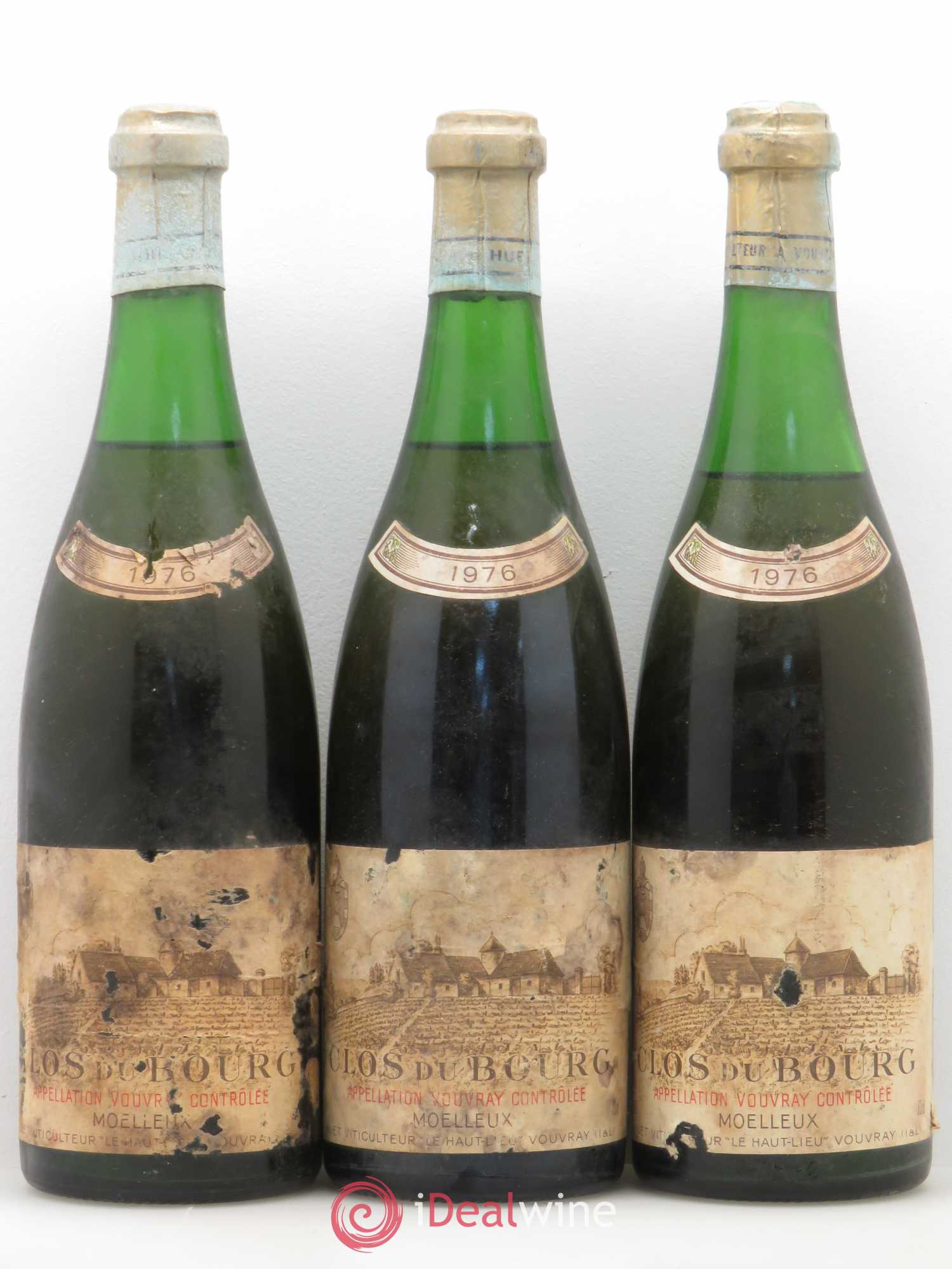 Vouvray Clos du Bourg Moelleux Domaine Huet 1976 - Lotto di 3 bottiglie - 0