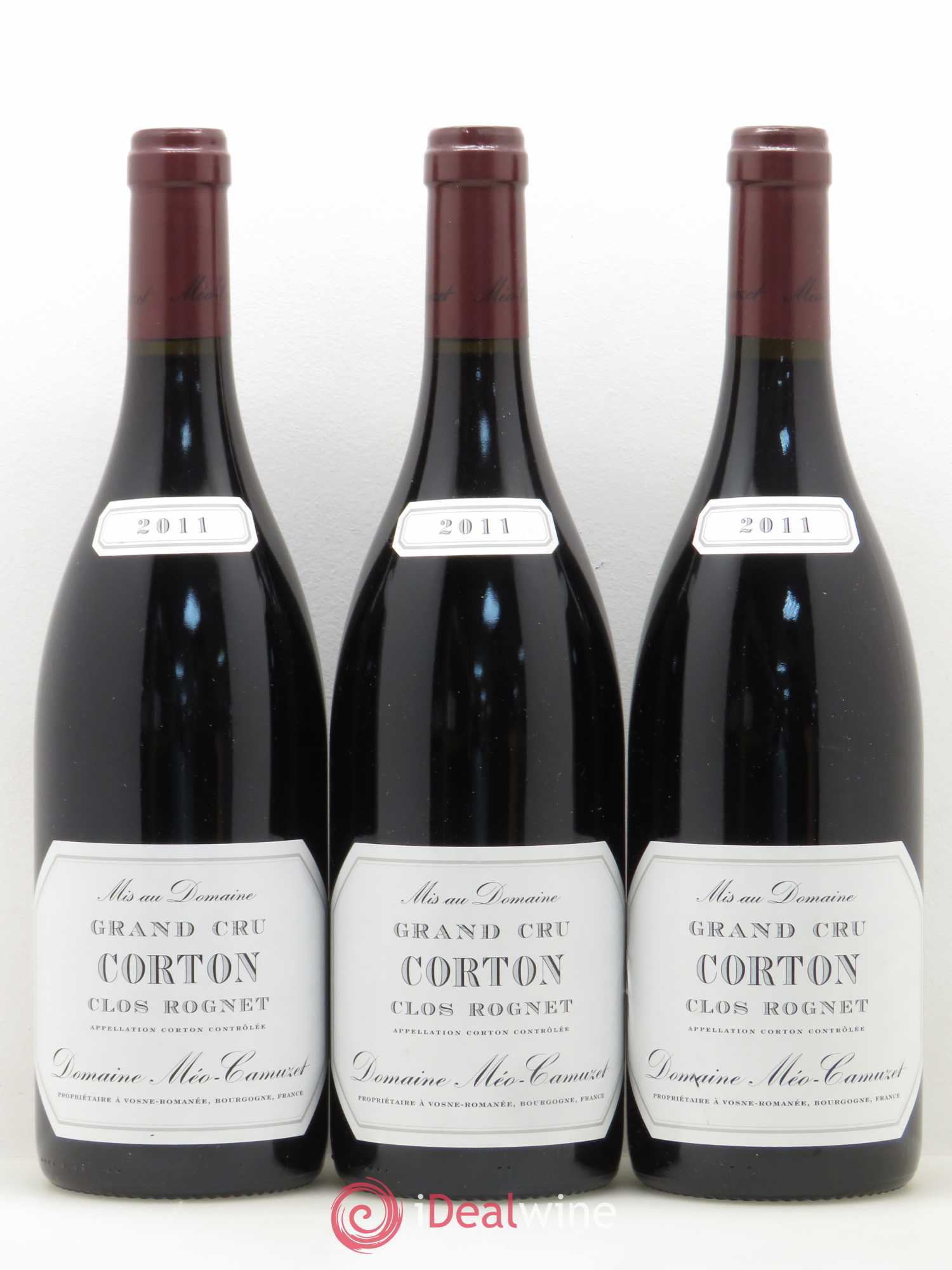 Corton Grand Cru Clos Rognet Méo-Camuzet (Domaine) 2011 - Lot de 3 bouteilles - 0