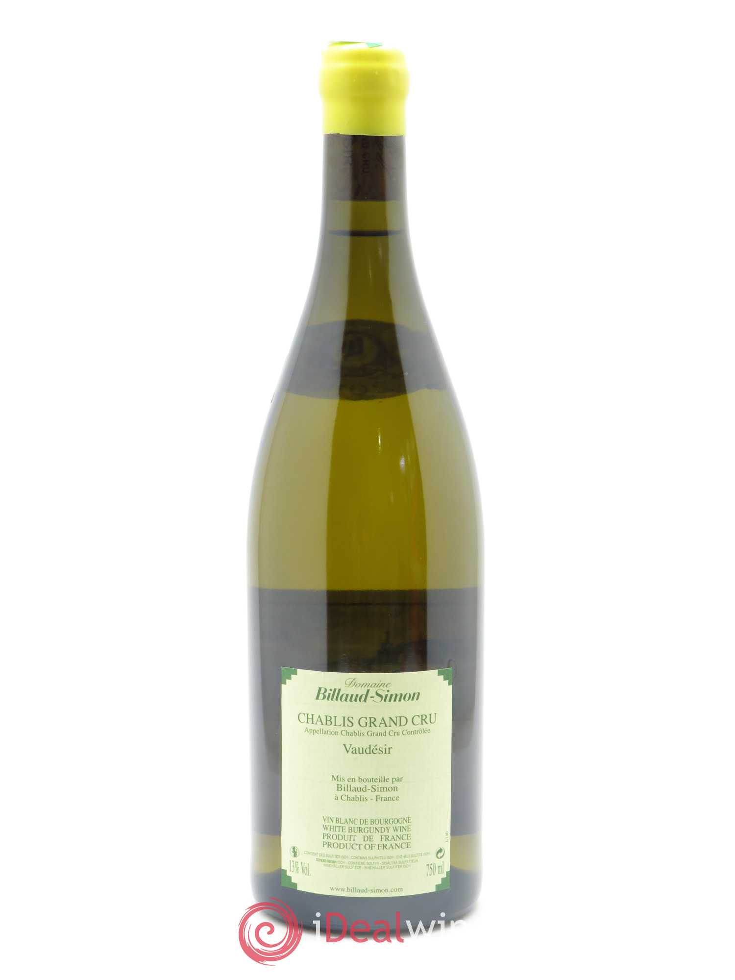 Chablis Grand Cru Vaudésir Billaud-Simon (Domaine) 2018 - Posten von 1 Flasche - 1