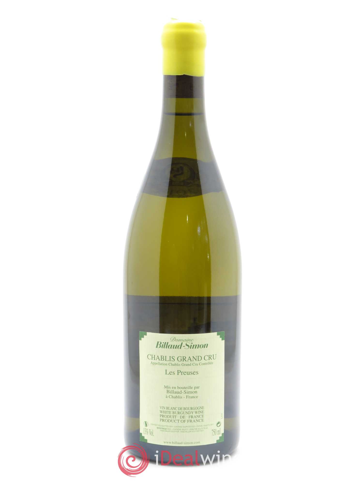 Chablis Grand Cru Les Preuses Billaud-Simon (Domaine) 2018 - Lot de 1 bouteille - 1