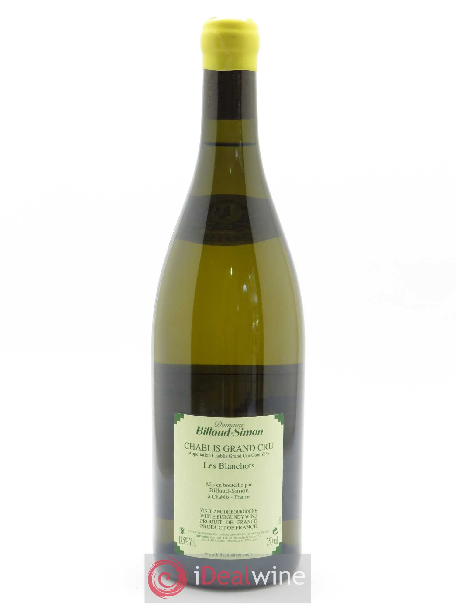 Chablis Grand Cru Blanchot Vielles vignes Billaud-Simon (Domaine) 2019 - Lot de 1 bouteille - 1