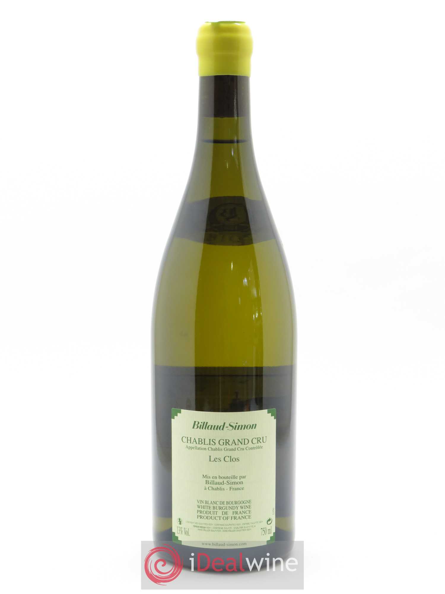 Chablis Grand Cru Les Clos Billaud-Simon (Domaine) 2018 - Lot de 1 bouteille - 1