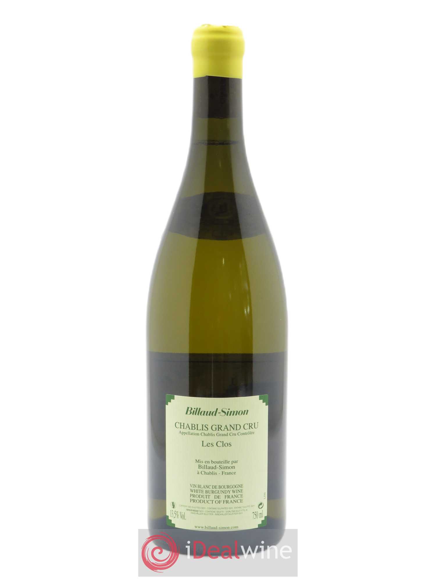 Chablis Grand Cru Les Clos Samuel Billaud 2019 - Lot de 1 bouteille - 1