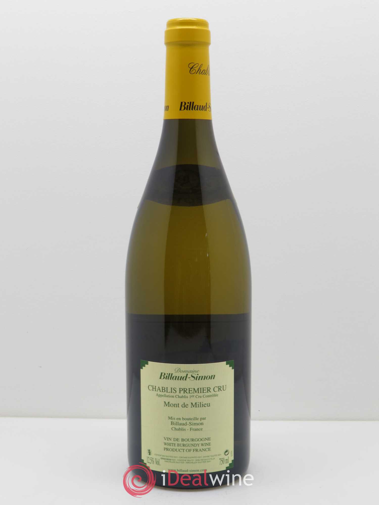 Chablis 1er Cru Mont de Milieu Billaud-Simon (Domaine) 2017 - Posten von 1 Flasche - 1