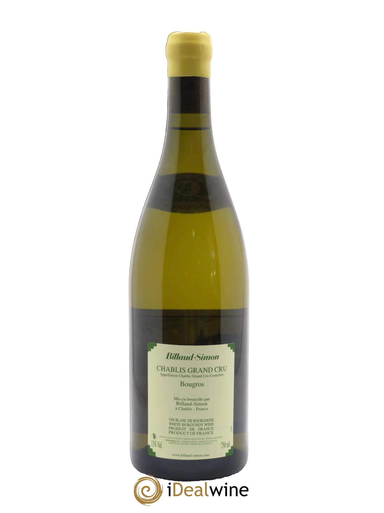 Chablis Grand Cru Bougros Billaud-Simon (Domaine) 2020 - Lot de 1 bouteille - 1