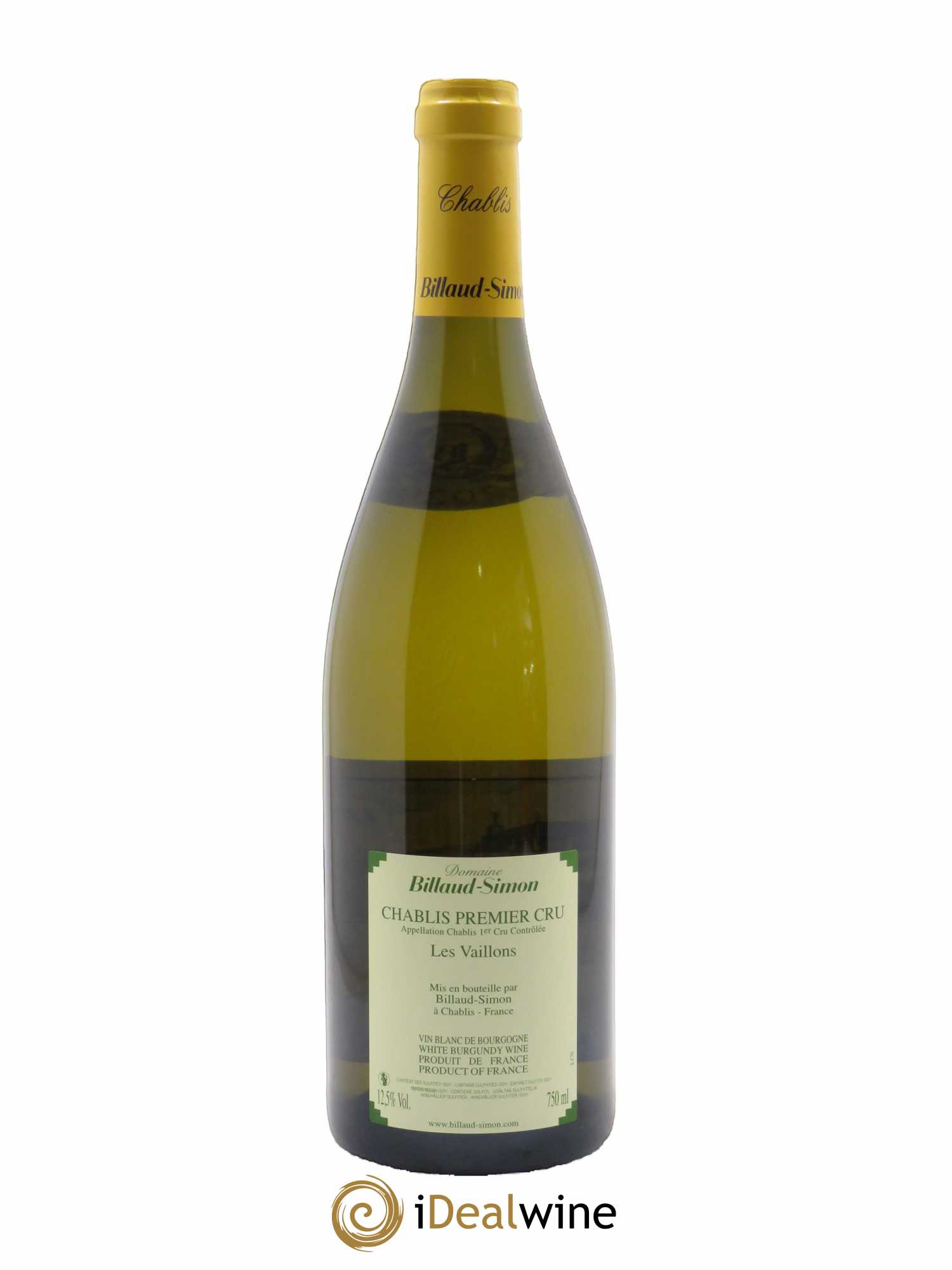 Chablis 1er Cru Les Vaillons Billaud-Simon (Domaine) 2020 - Lot de 1 bouteille - 1