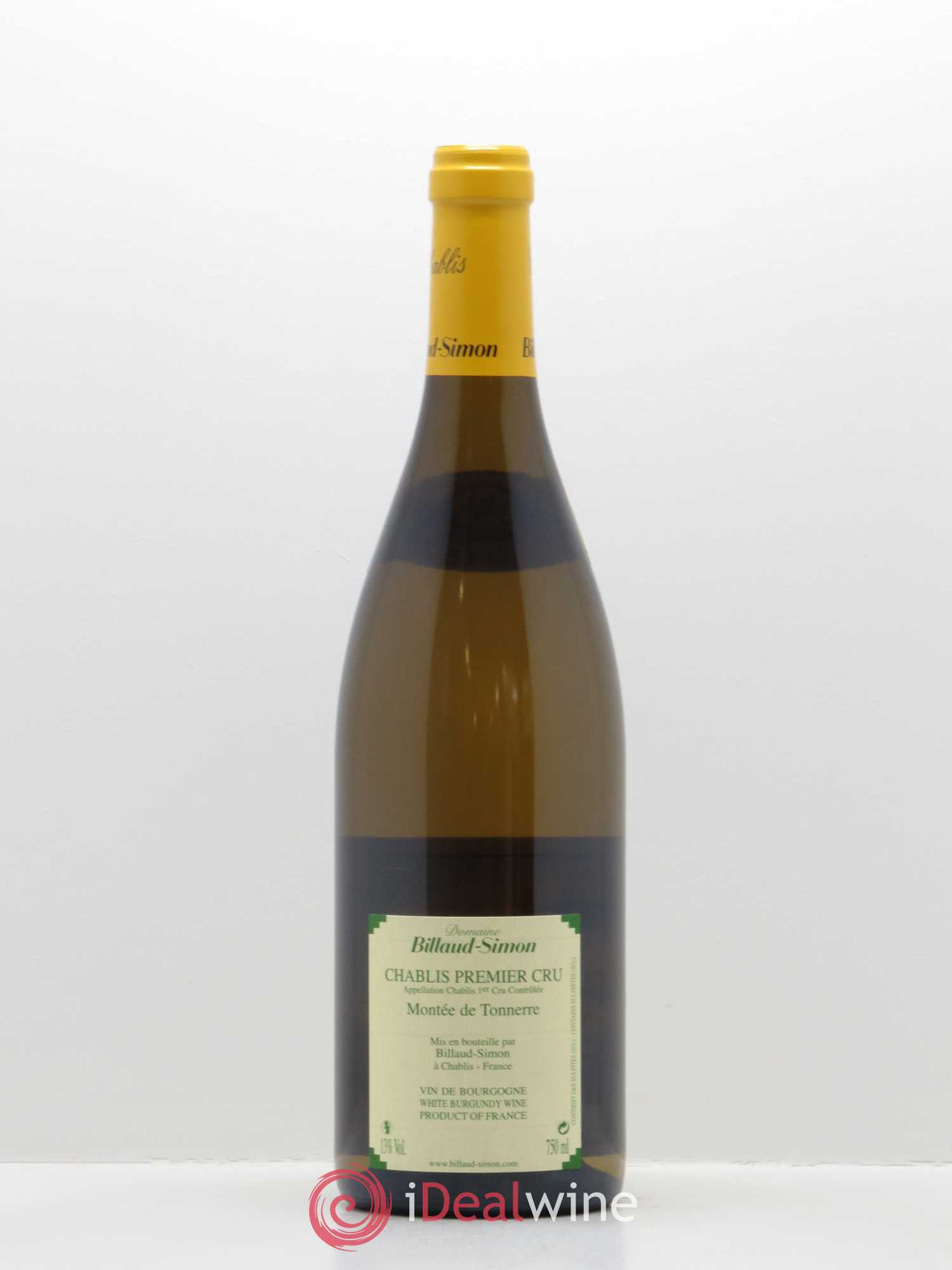 Chablis 1er Cru Montée de Tonnerre Billaud-Simon (Domaine) 2016 - Lot de 1 bouteille - 1