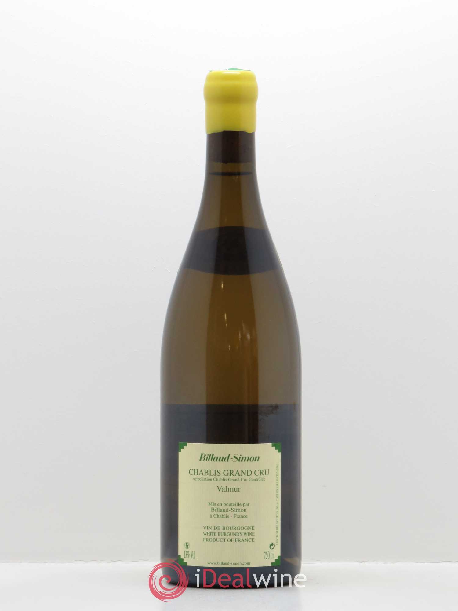 Chablis Grand Cru Valmur Billaud-Simon (Domaine) 2016 - Lot de 1 bouteille - 1