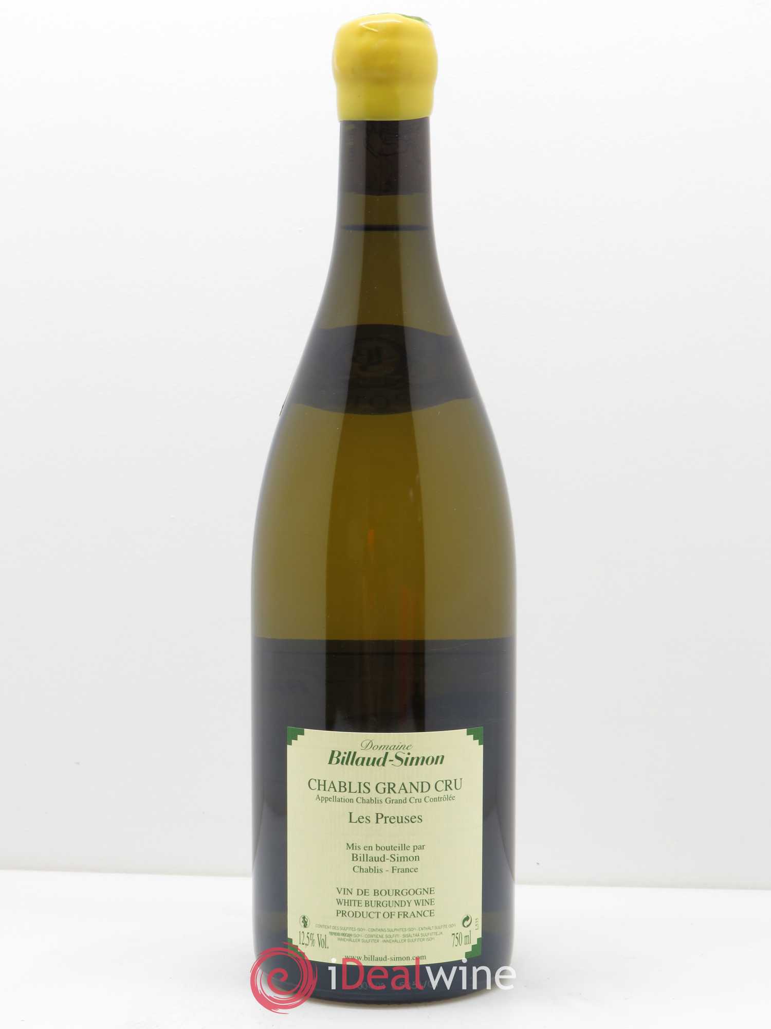 Chablis Grand Cru Les Preuses Billaud-Simon (Domaine) 2017 - Lot de 1 bouteille - 1