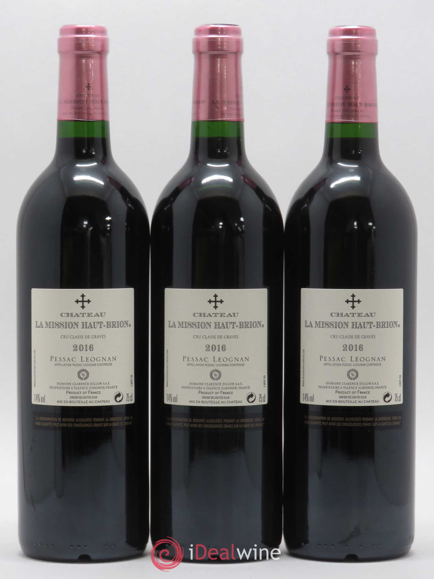 Château la Mission Haut-Brion Cru Classé de Graves 2016 - Lot de 3 bouteilles - 1