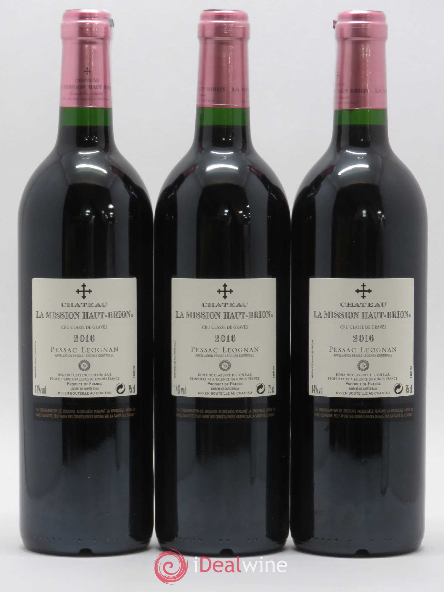 Château la Mission Haut-Brion Cru Classé de Graves 2016 - Lot de 3 bouteilles - 1