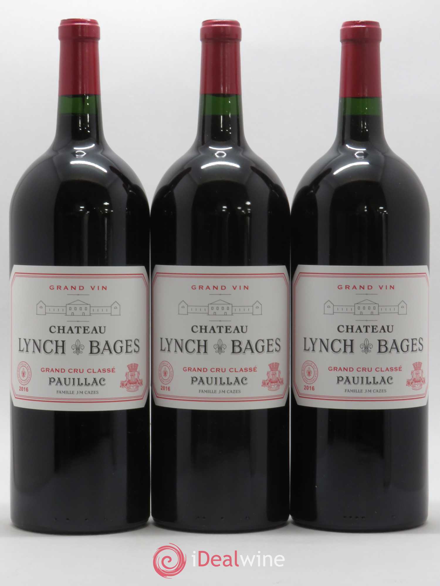 Château Lynch Bages 5ème Grand Cru Classé 2016 - Lot de 3 magnums - 0