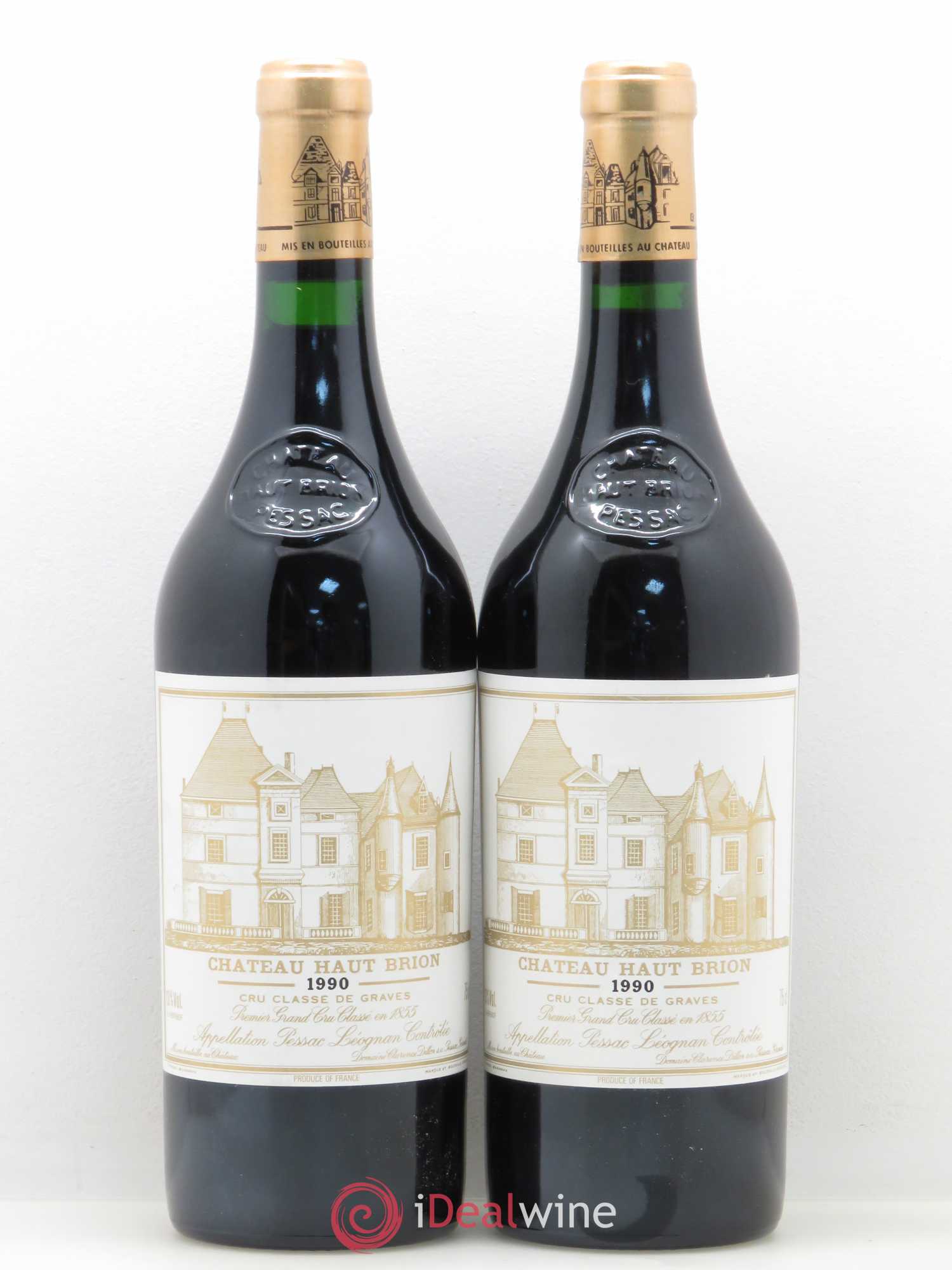 Château Haut Brion 1er Grand Cru Classé 1990 - Lot de 2 bouteilles - 0