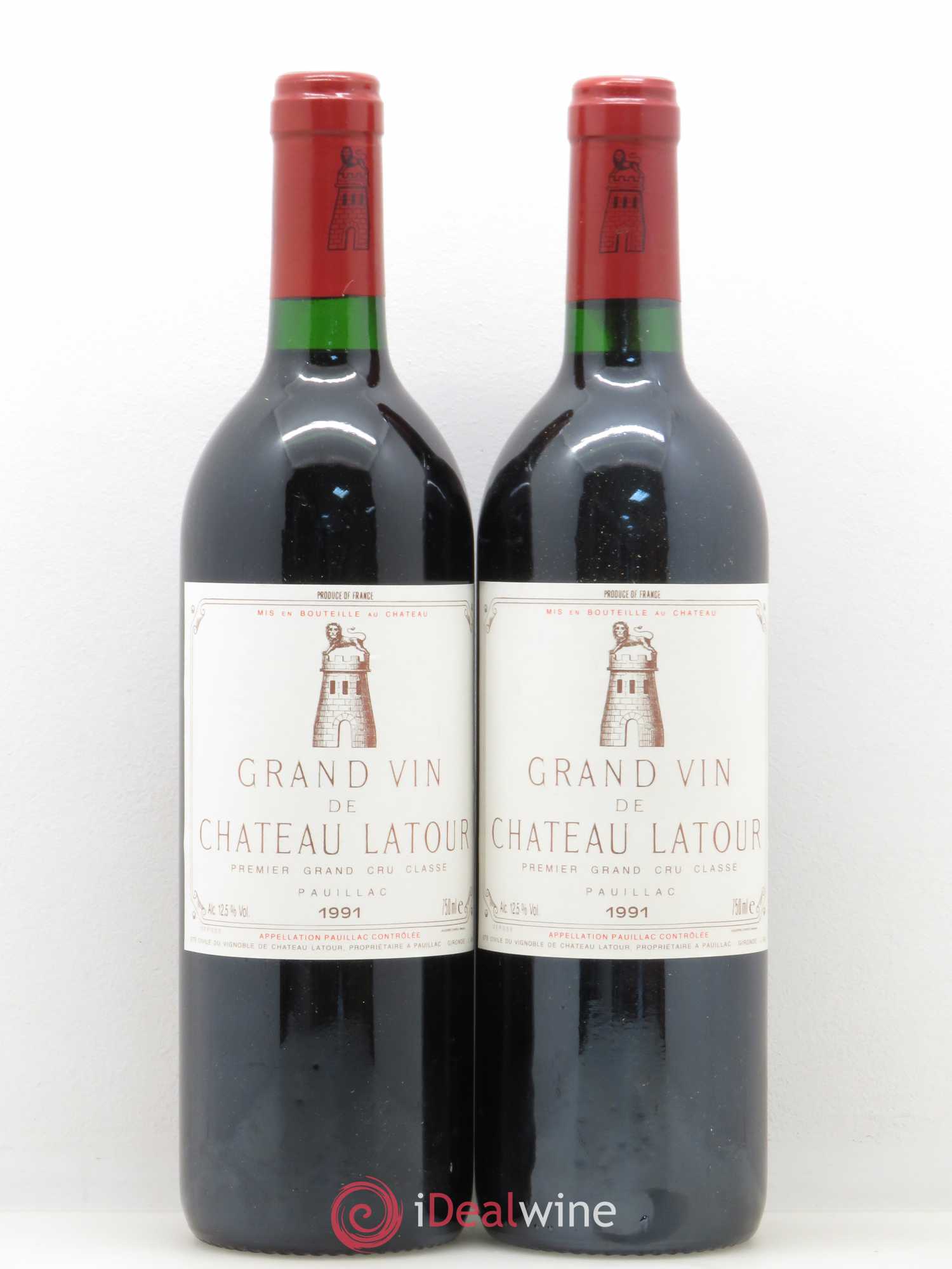 Château Latour 1er Grand Cru Classé 1991 - Lot de 2 bouteilles - 0