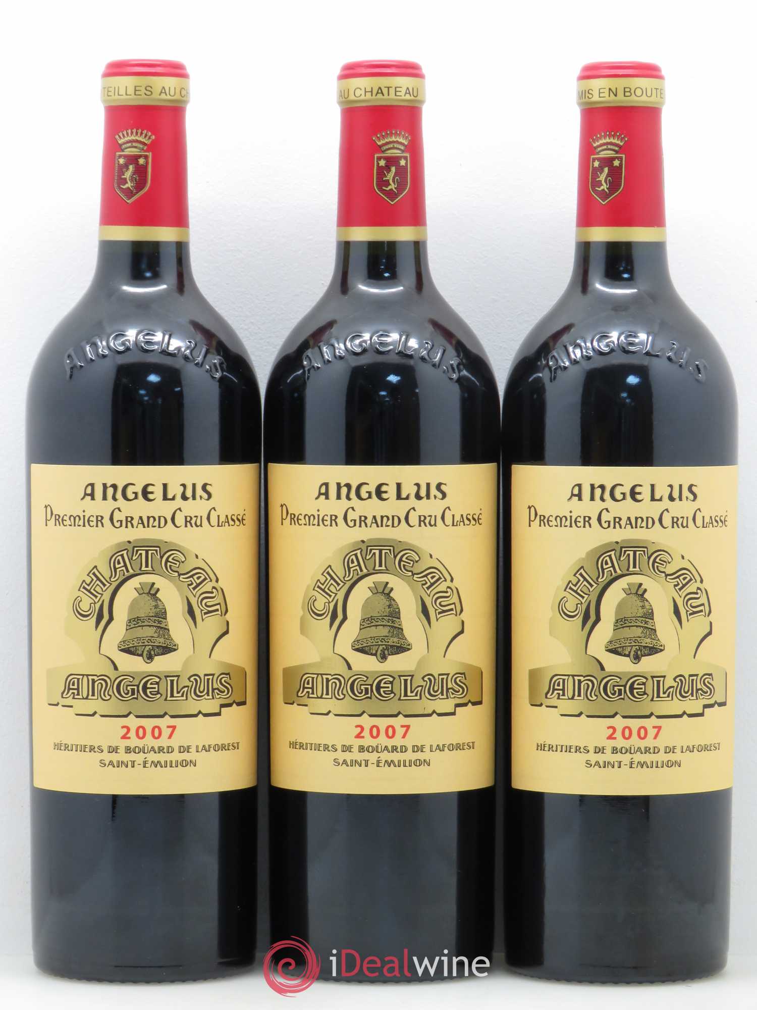 Château Angélus 1er Grand Cru Classé A 2007 - Lot de 3 bouteilles - 0