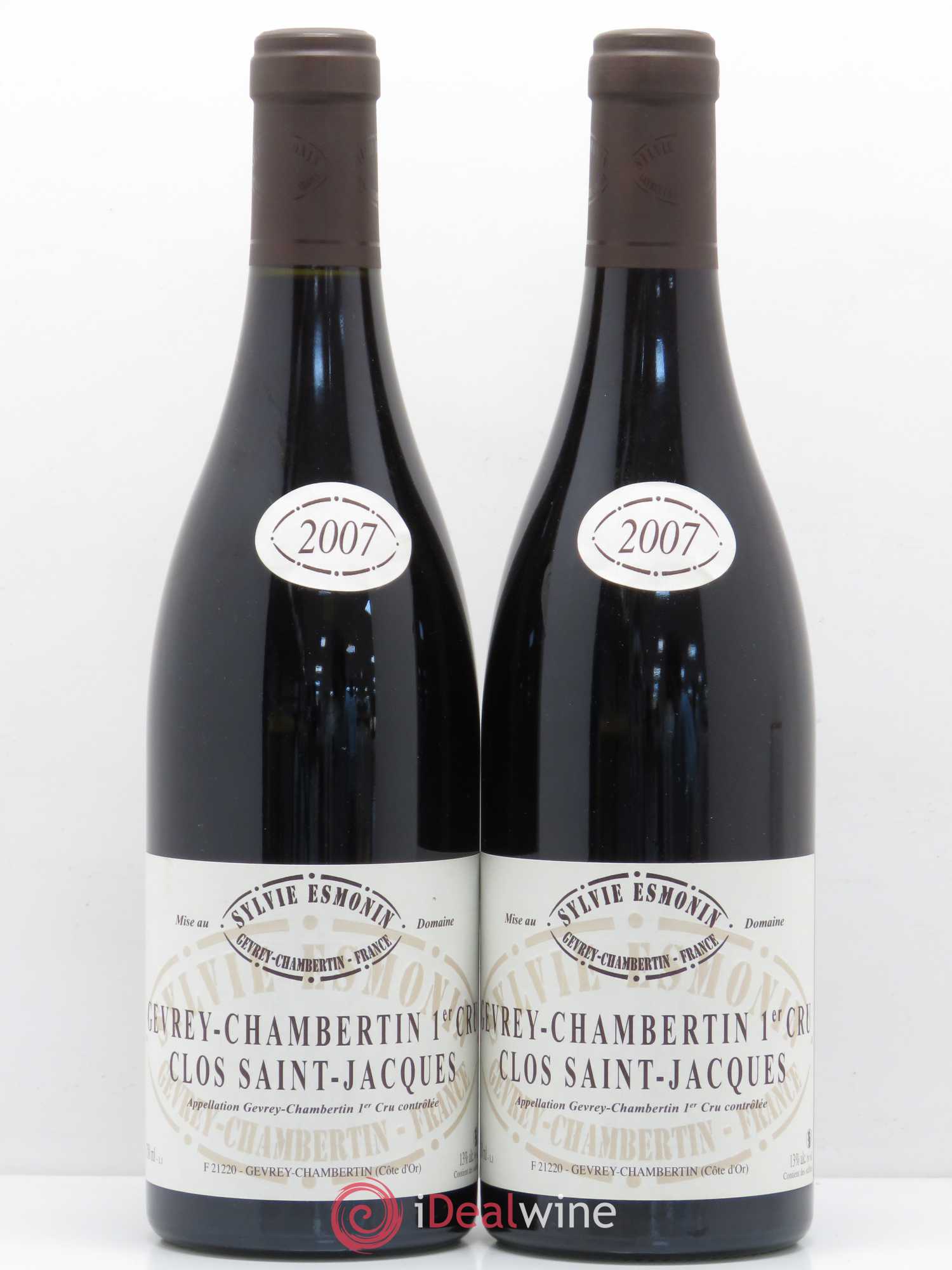 Gevrey-Chambertin 1er Cru Clos Saint Jacques Sylvie Esmonin 2007 - Lot de 2 bouteilles - 0