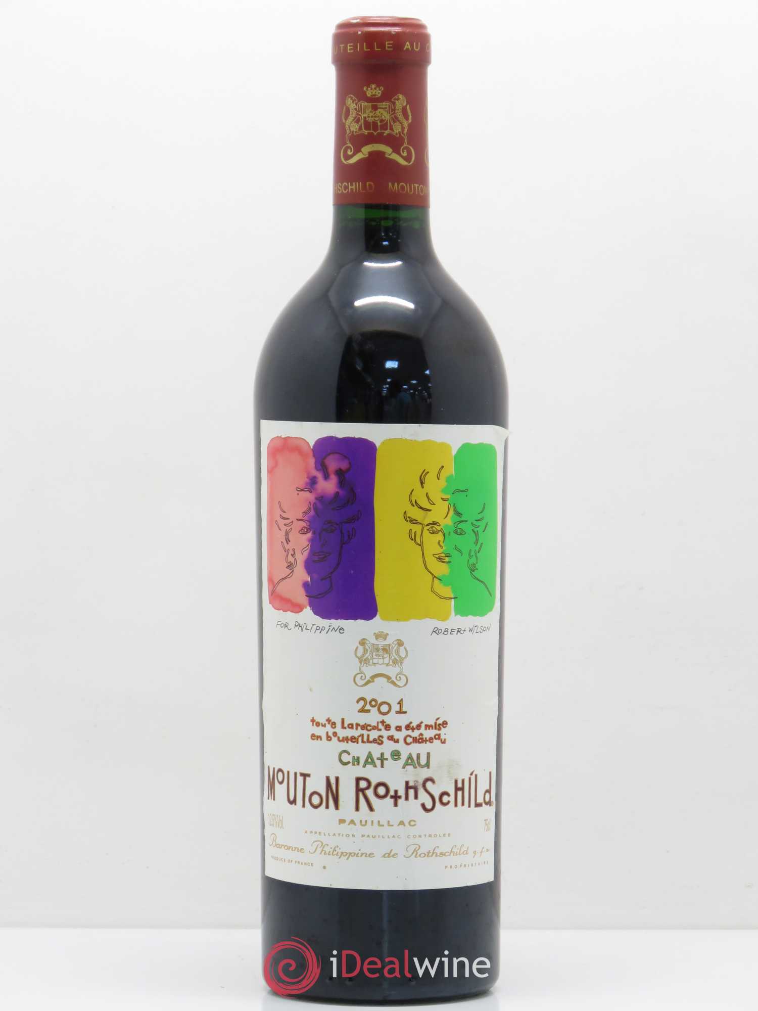 Château Mouton Rothschild 1er Grand Cru Classé 2001 - Lot de 1 bouteille - 0