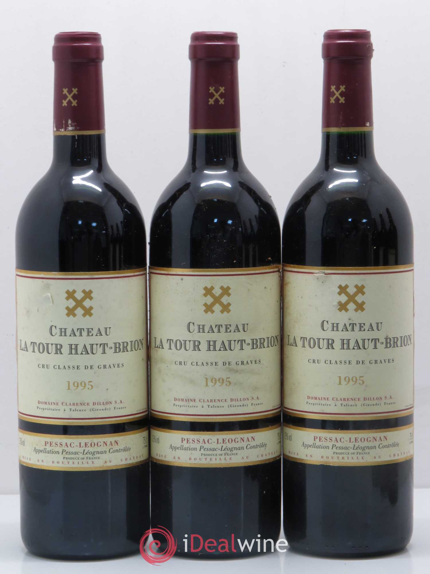 Château la Tour Haut-Brion Cru Classé de Graves 1995 - Lot de 6 bouteilles - 1