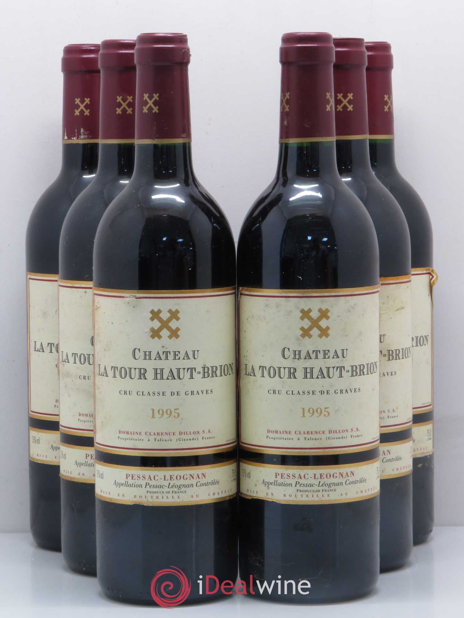 Château la Tour Haut-Brion Cru Classé de Graves 1995 - Lot de 6 bouteilles - 0