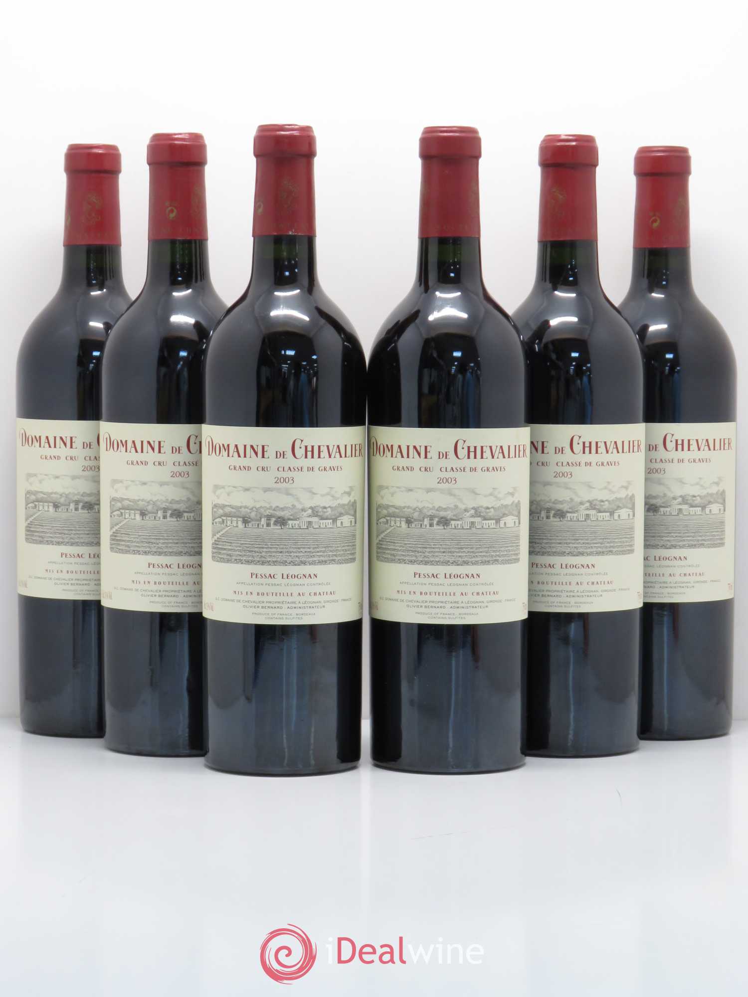 Domaine de Chevalier Cru Classé de Graves 2003 - Lot de 6 bouteilles - 0