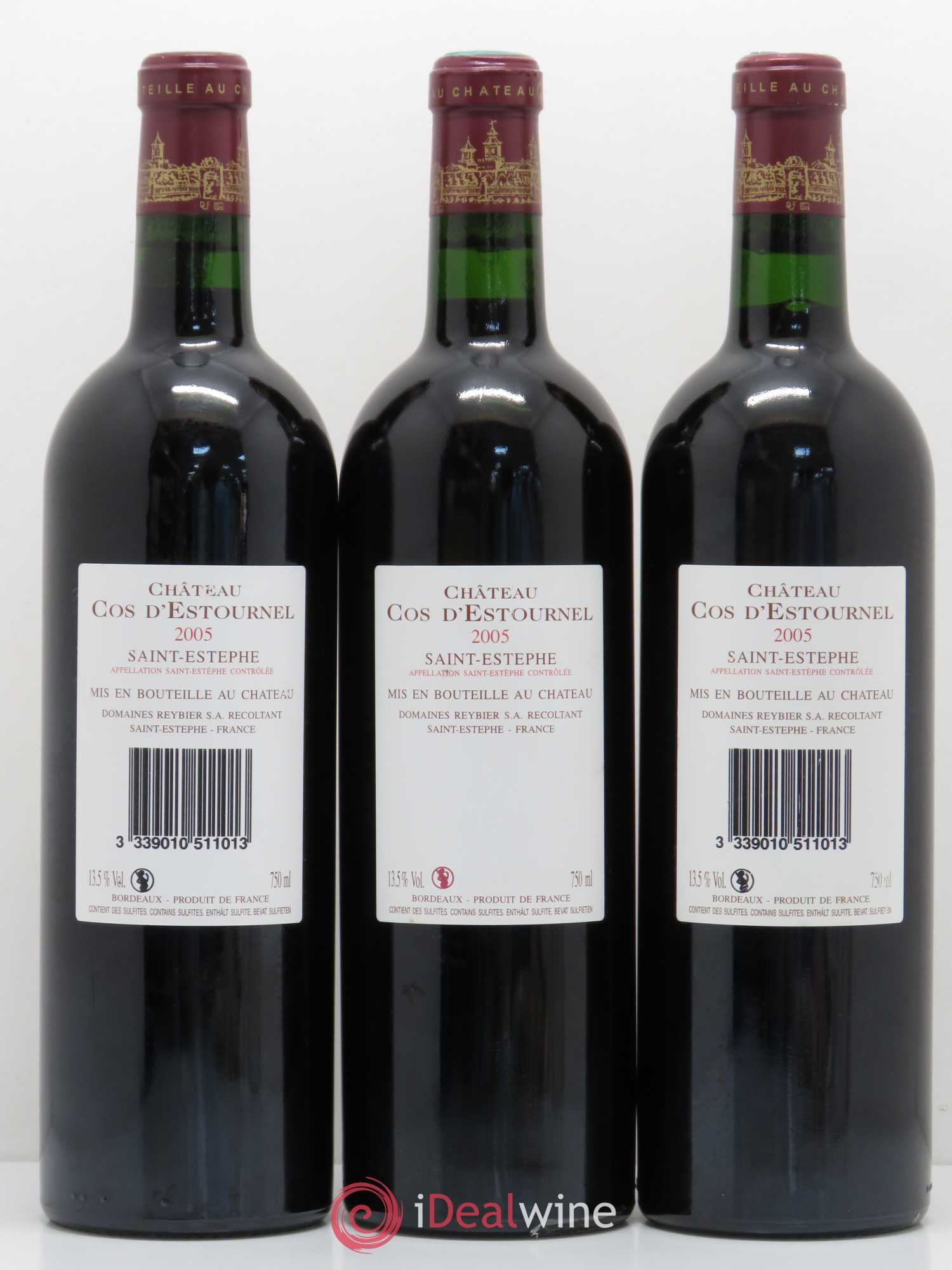Cos d'Estournel 2ème Grand Cru Classé 2005 - Lot de 3 bouteilles - 1