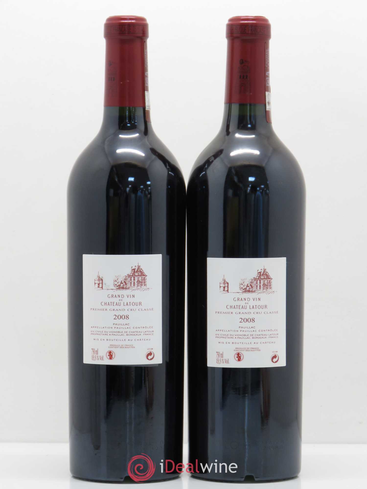 Château Latour 1er Grand Cru Classé 2008 - Lot de 2 bouteilles - 1
