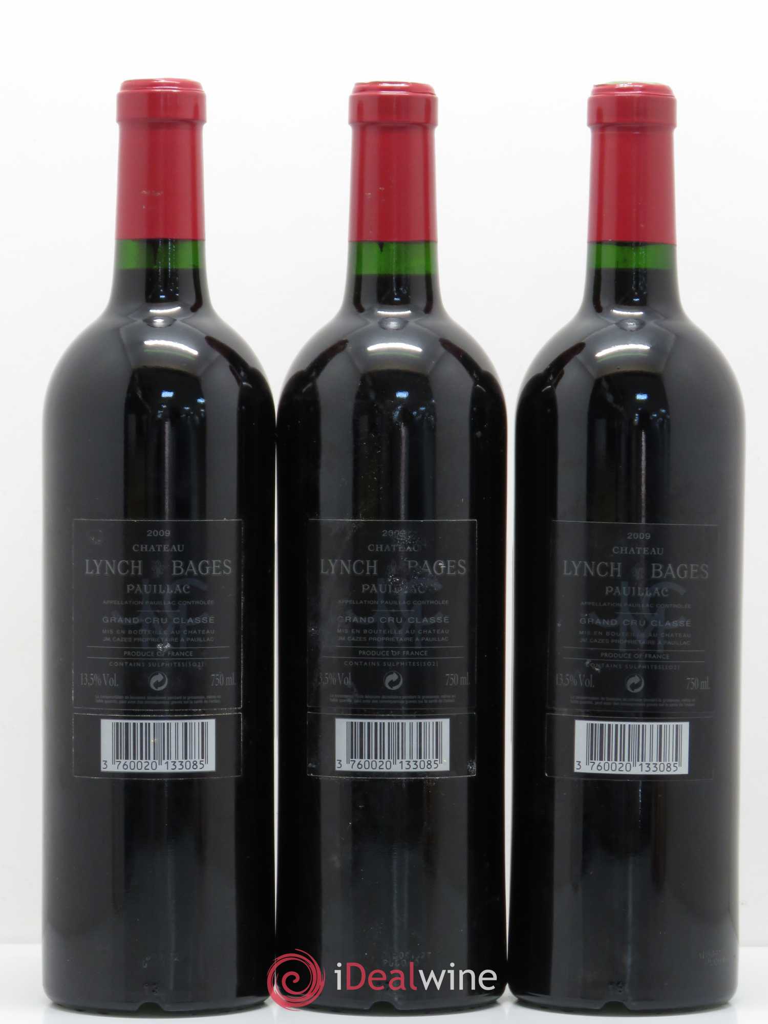 Château Lynch Bages 5ème Grand Cru Classé 2009 - Lot de 3 bouteilles - 1